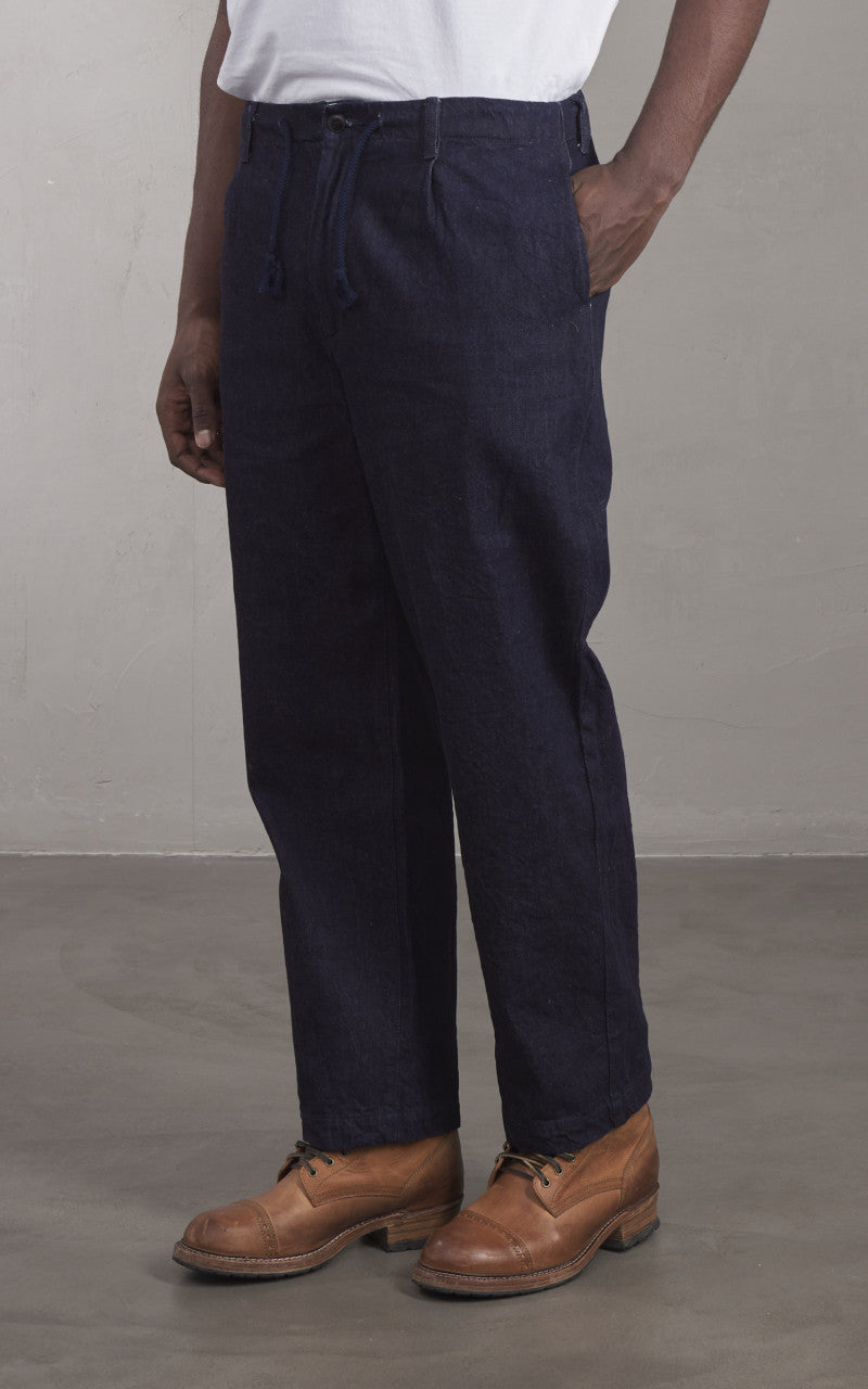 FOB Factory F0508 Three Eight Loom Denim Track Pants Indigo
