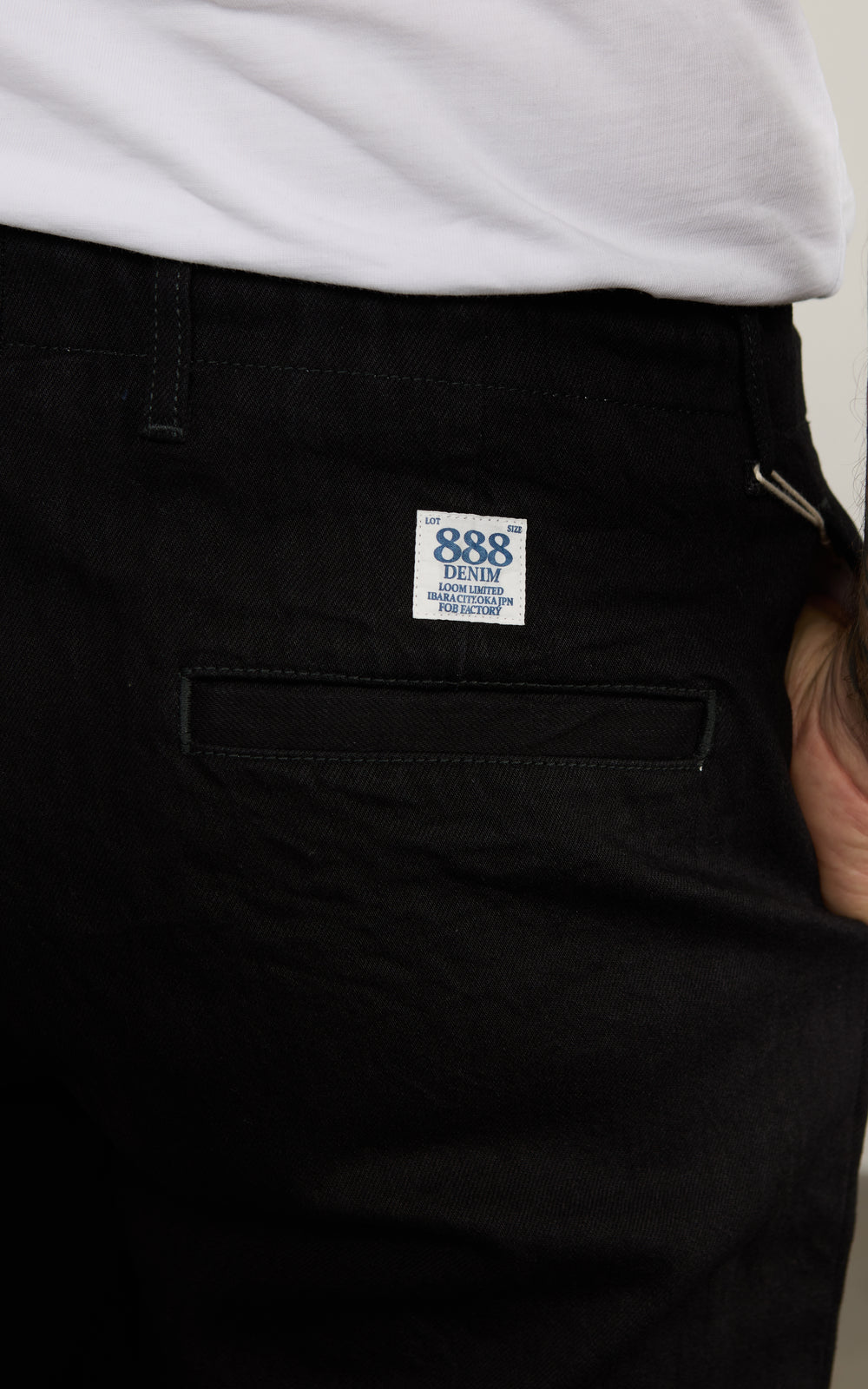 FOB Factory F0508 Three Eight Loom Denim Track Pants Black