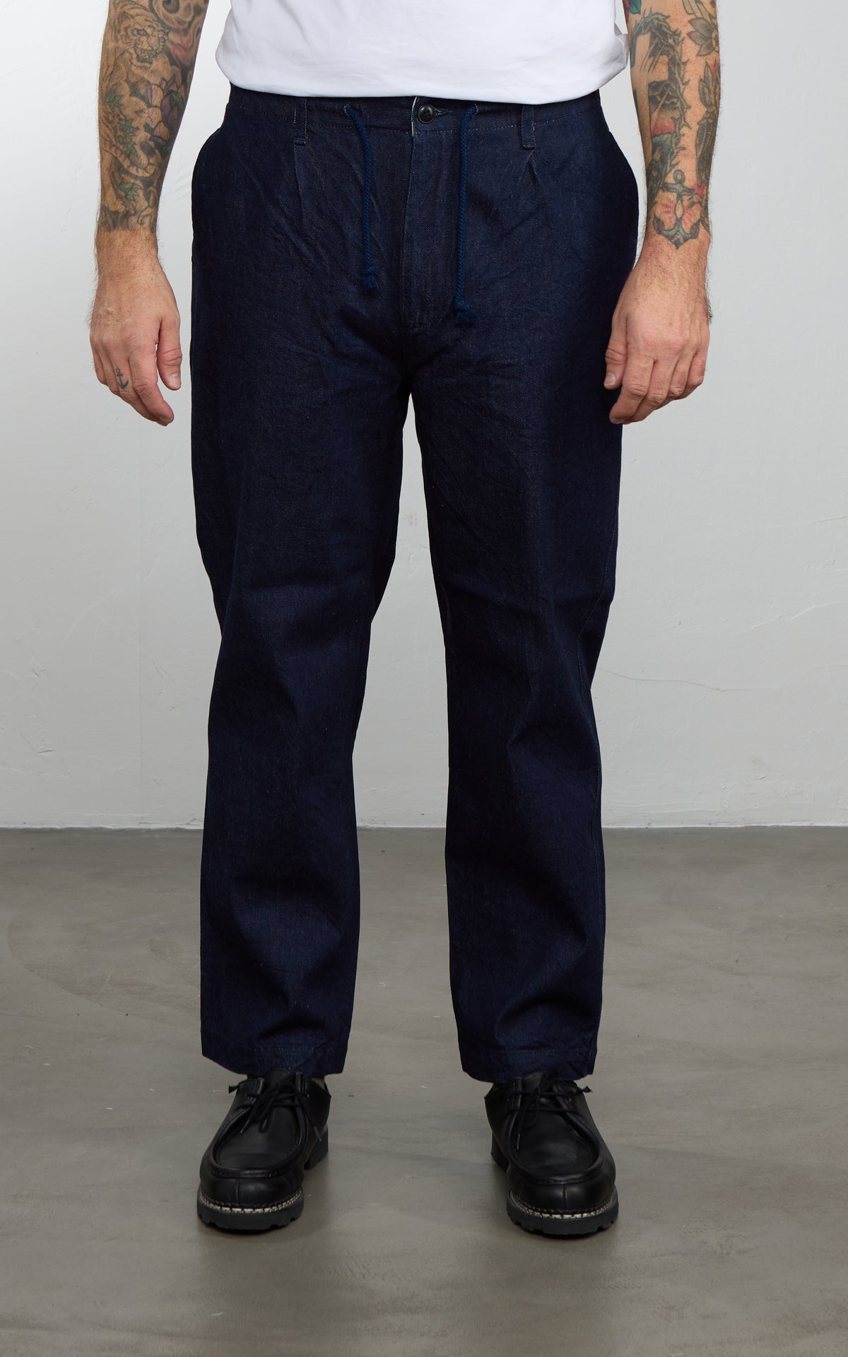 FOB Factory F0508 Three Eight Loom Denim Track Pants Indigo