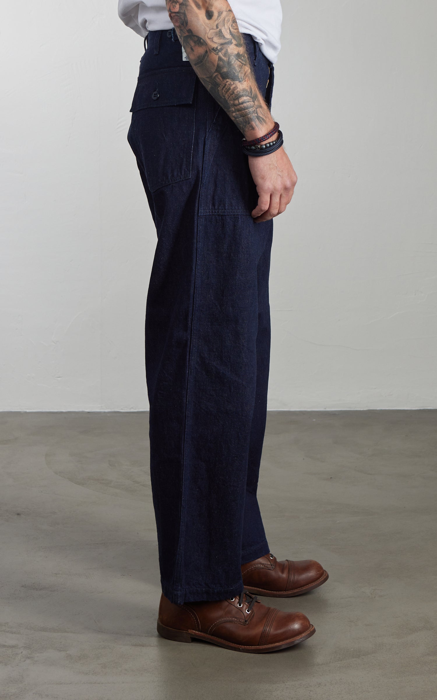 FOB Factory F0541 Three Eight Loom Denim Baker Pants Indigo