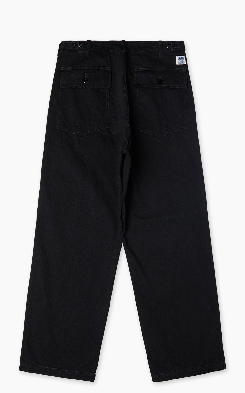 FOB Factory F0541 Three Eight Loom Denim Baker Pants Schwarz