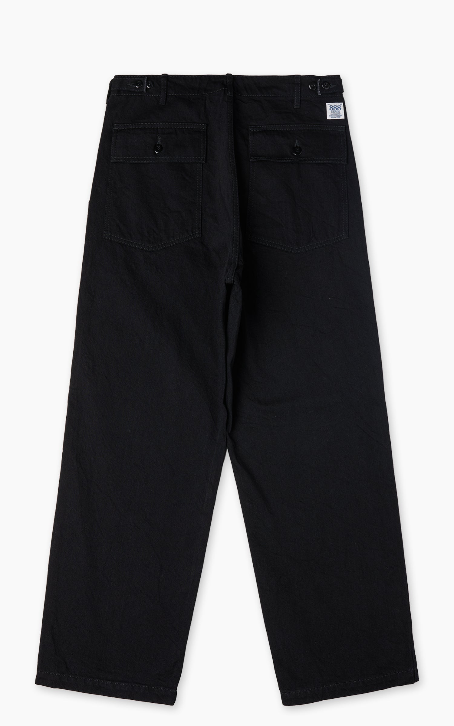 FOB Factory F0541 Three Eight Loom Denim Baker Pants Black