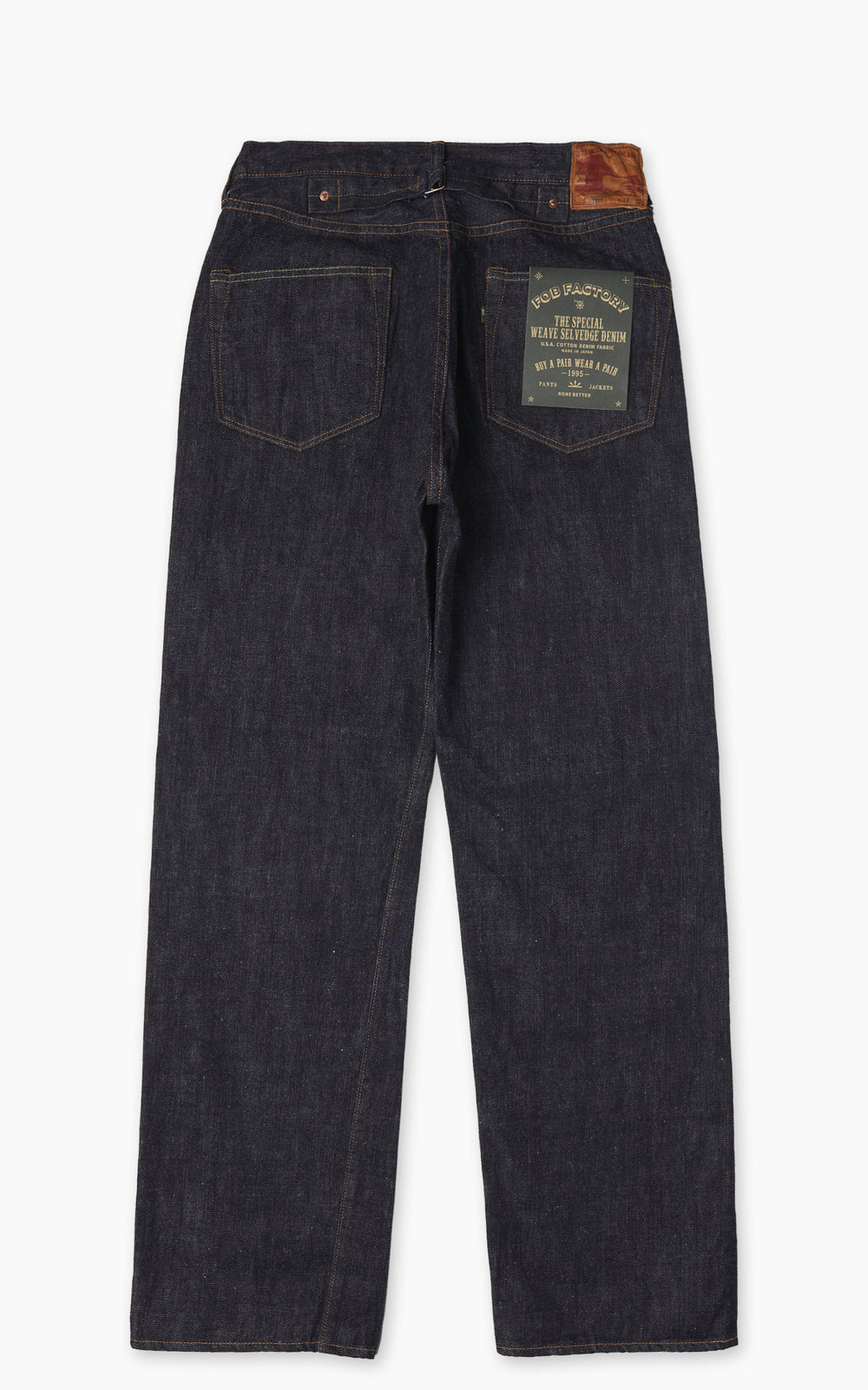 FOB Factory F137 Selvedge Denim West Overalls Rinsed Indigo
