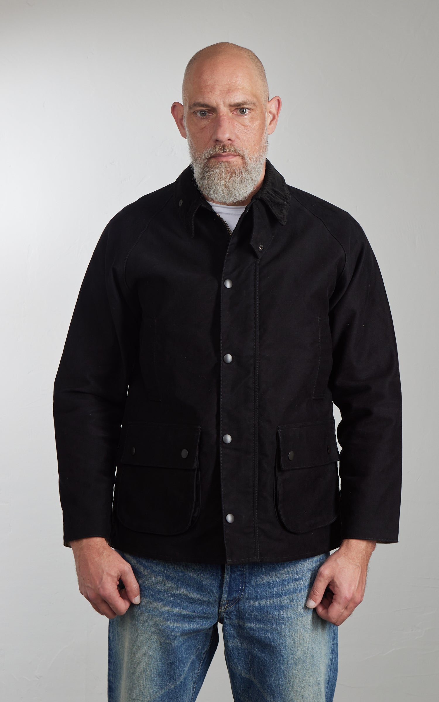 FOB Factory F2361 Moleskin Riding Jacket Black