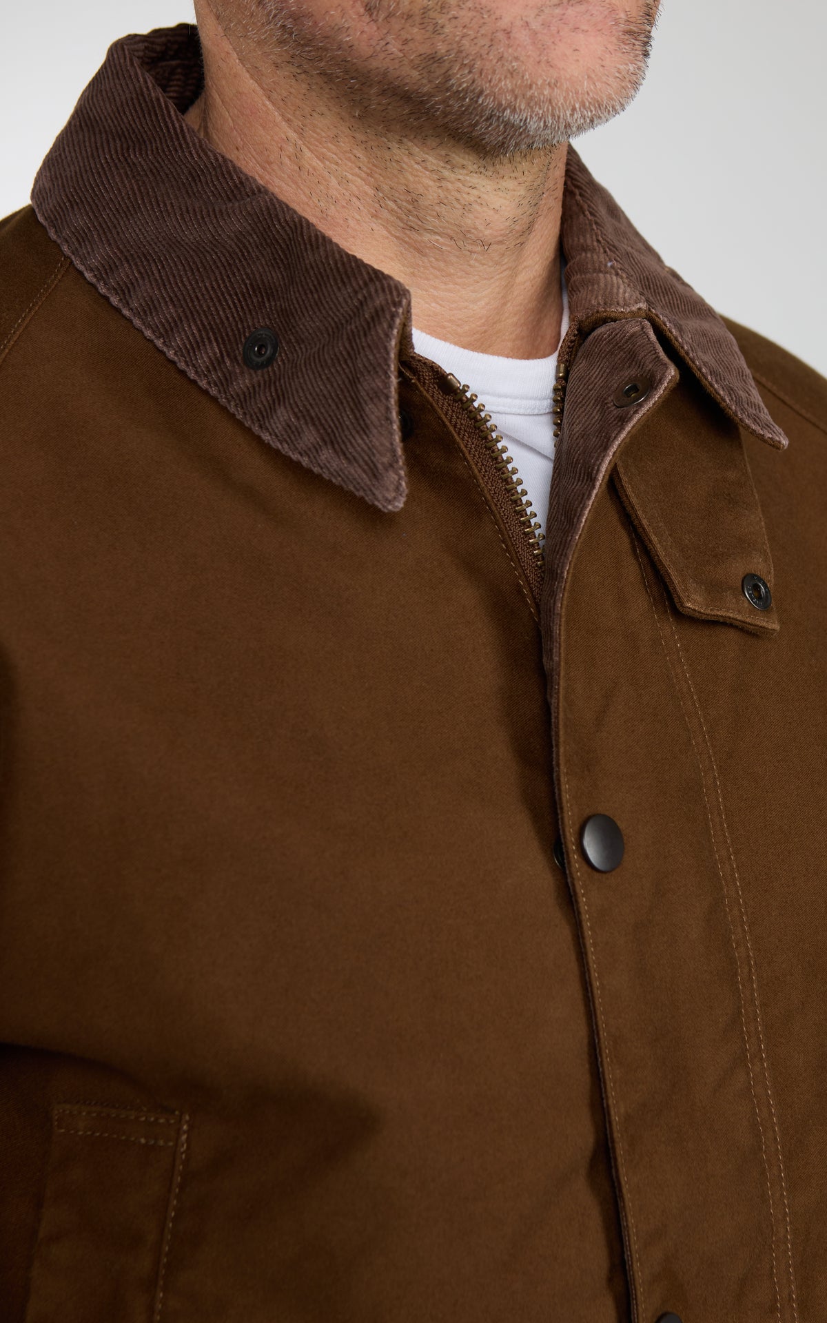FOB Factory F2361 Moleskin Riding Jacket Brown