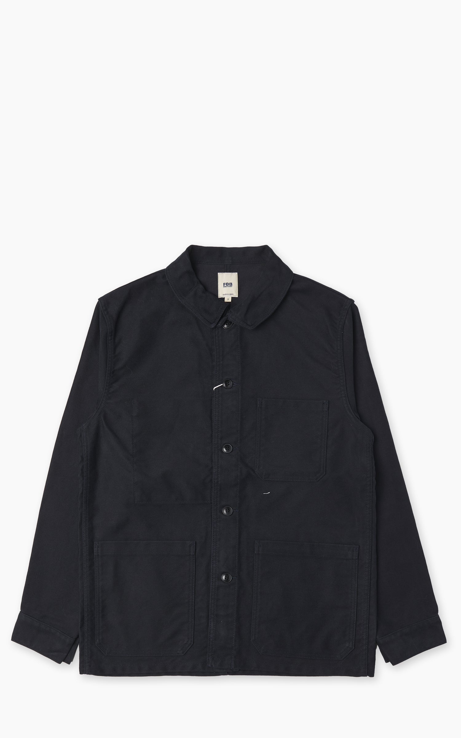 FOB Factory F2373 Moleskin French Work Jacket Navy