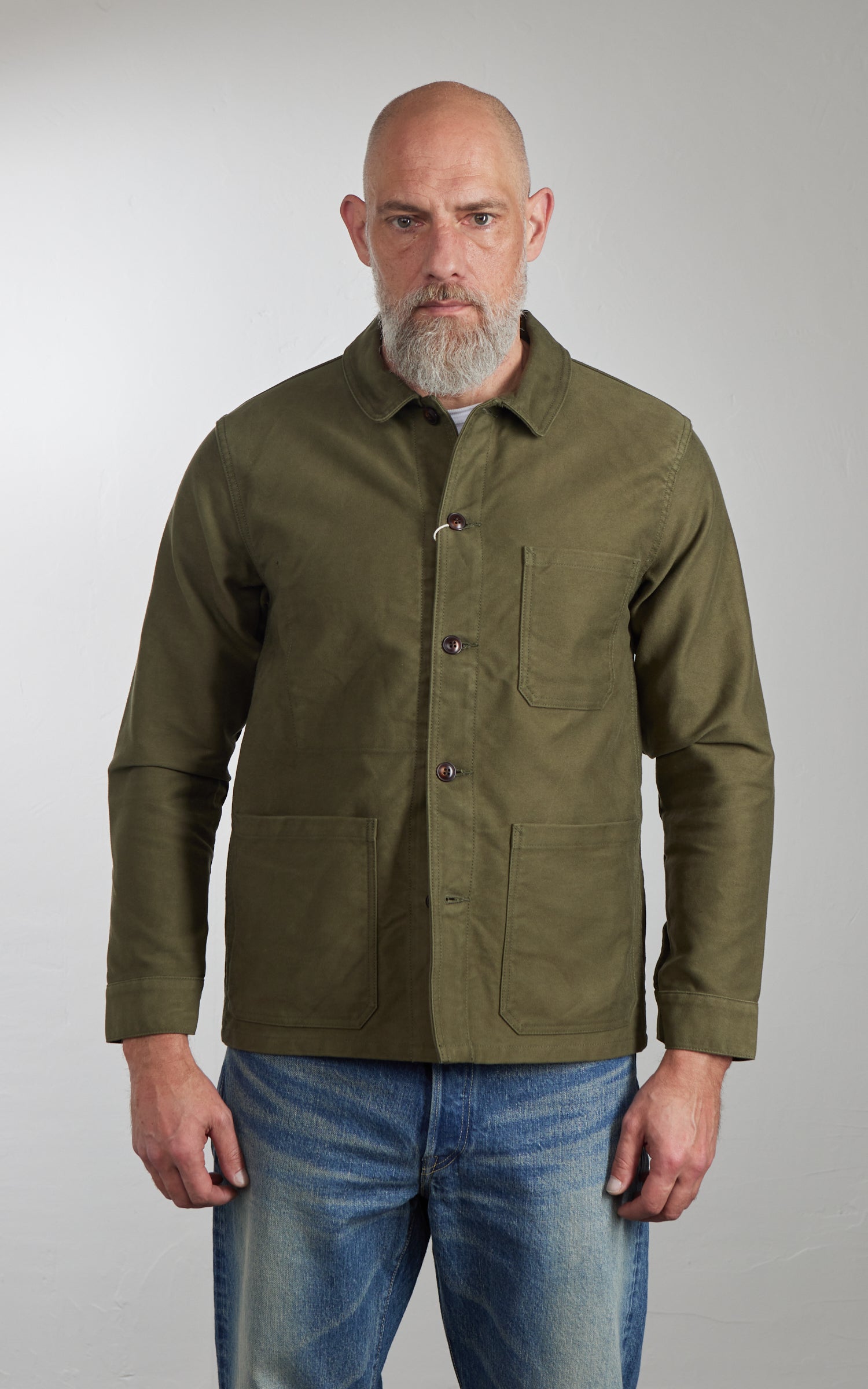FOB Factory F2373 Moleskin French Work Jacket Olive
