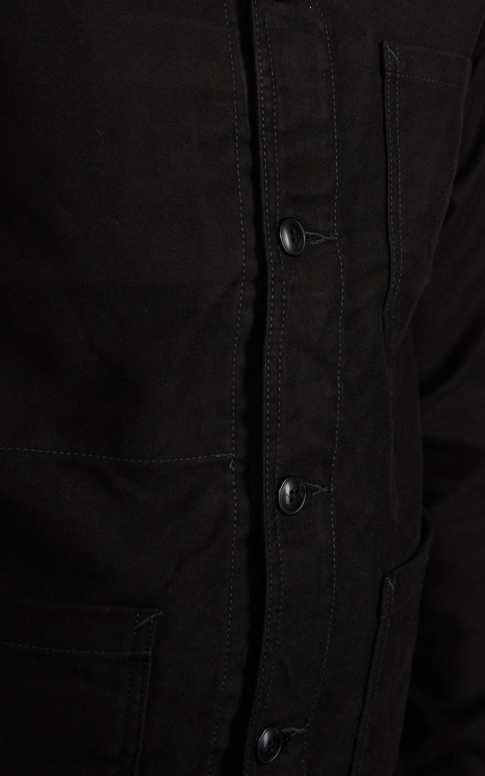 FOB Factory F2373 Moleskin French Work Jacket Black