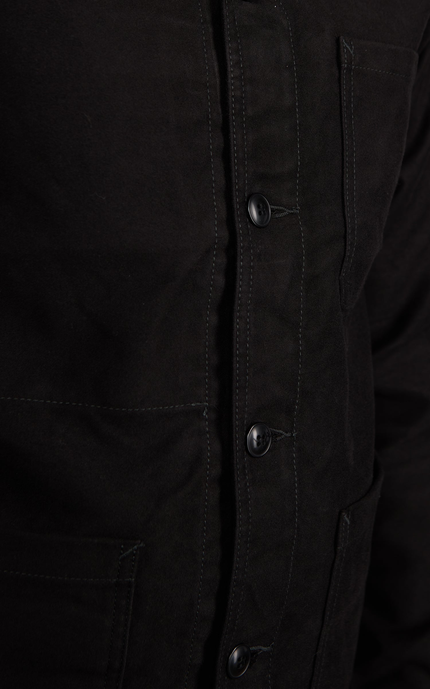 FOB Factory F2373 Moleskin French Work Jacket Black