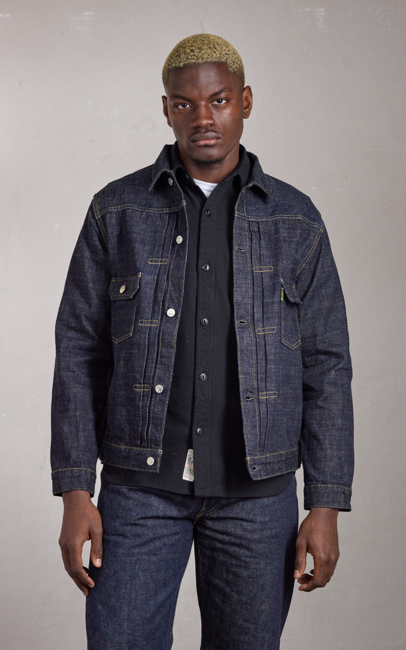 FOB Factory F2378 Type 2 Selvedge Denim Jacket Rinsed Indigo