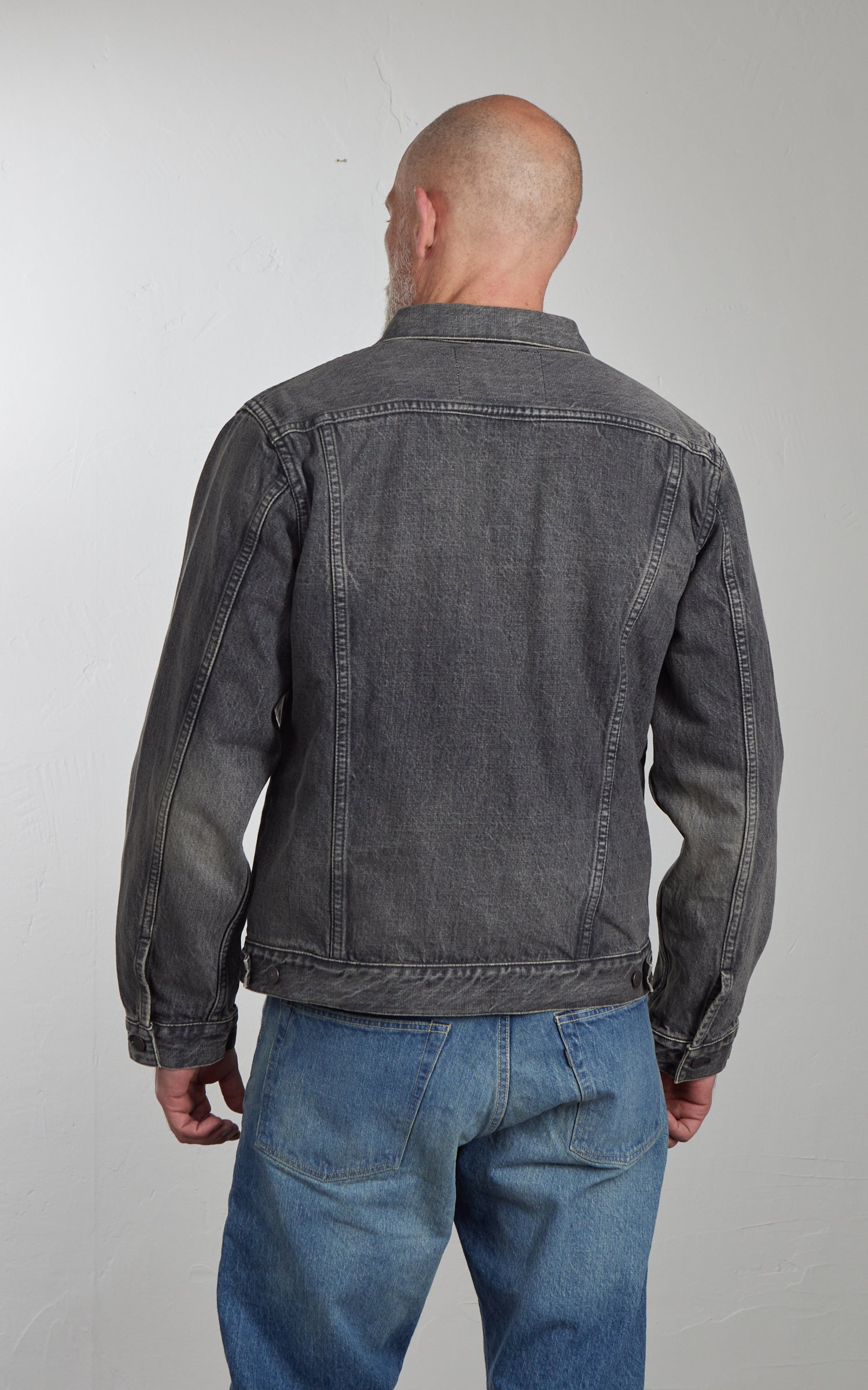FOB Factory F2444 Type 3 Selvedge Denim Jacket Used Wash Black