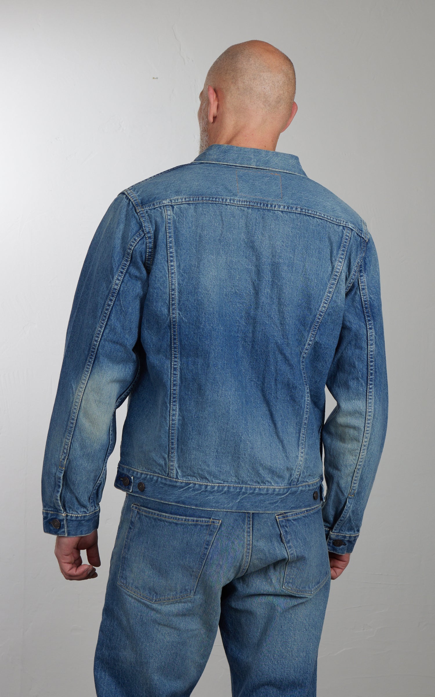 FOB Factory F2444 Type 3 Selvedge Denim Jacket Used Wash Blue