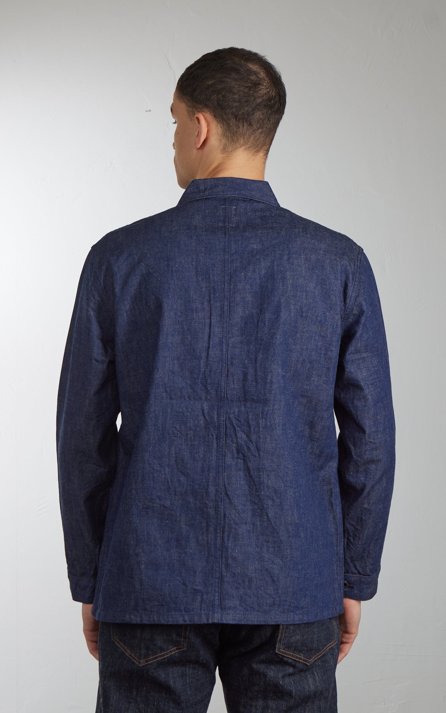 FOB Factory F2447 Denim Coverall Jacket Rinsed Indigo