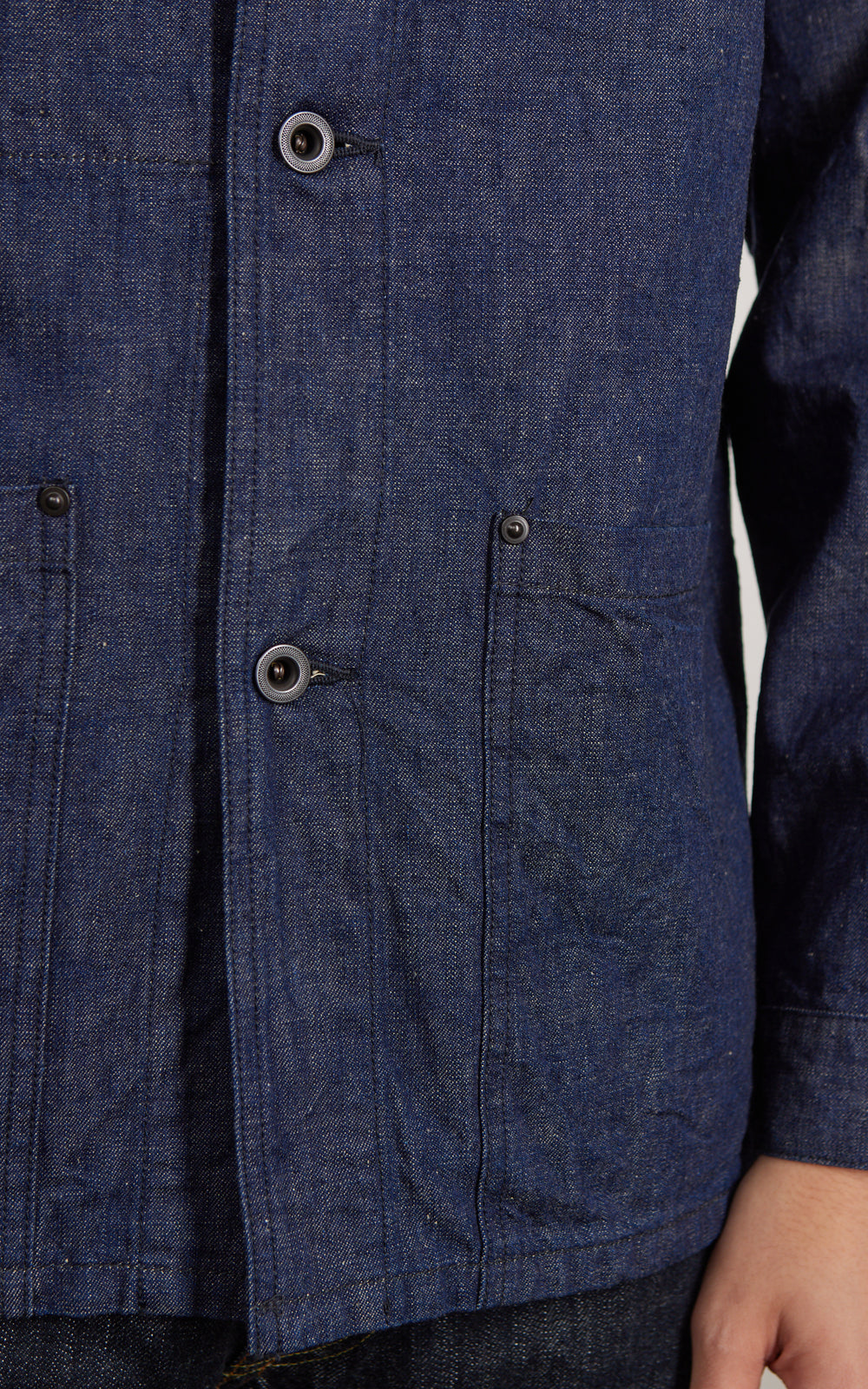 FOB Factory F2447 Denim Coverall Jacket Rinsed Indigo