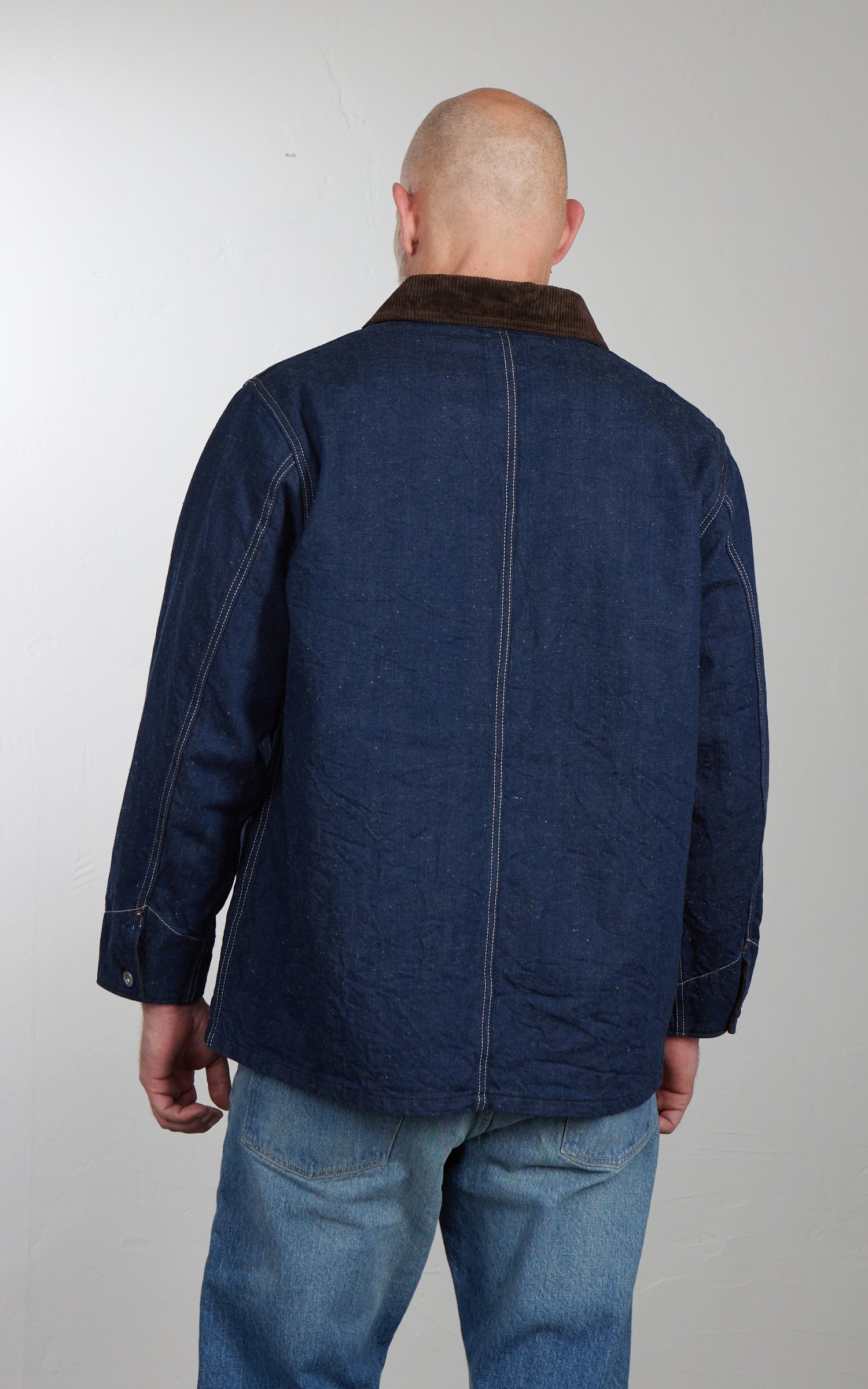 FOB Factory F2456 Denim Chore Jacket Blanket Lined Indigo