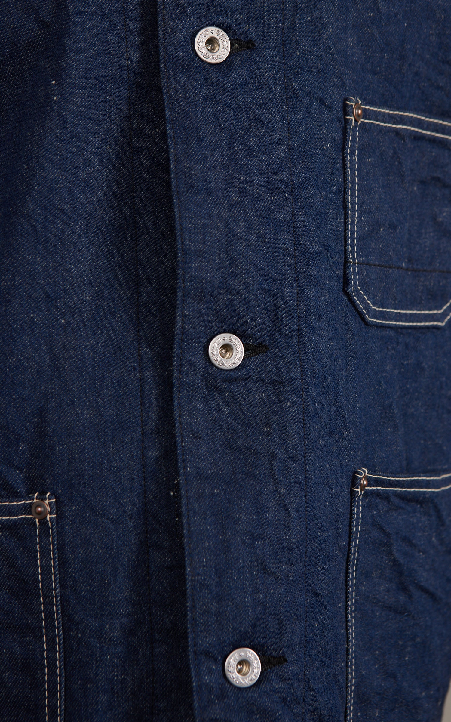 FOB Factory F2456 Denim Chore Jacket Blanket Lined Indigo