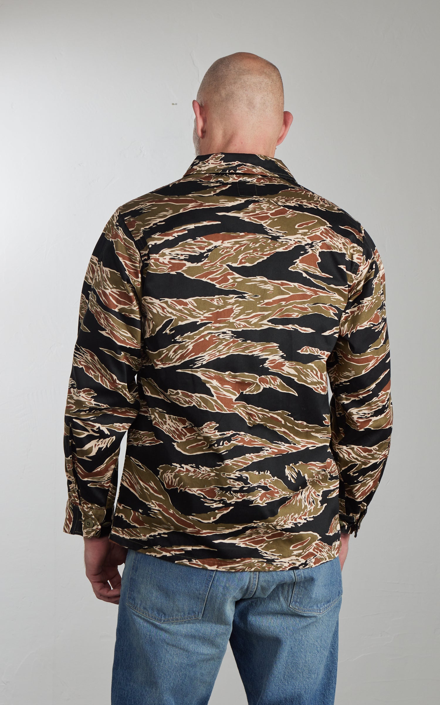 FOB Factory F2457 Jungle Fatigue Jacket Tiger Stripe Camouflage