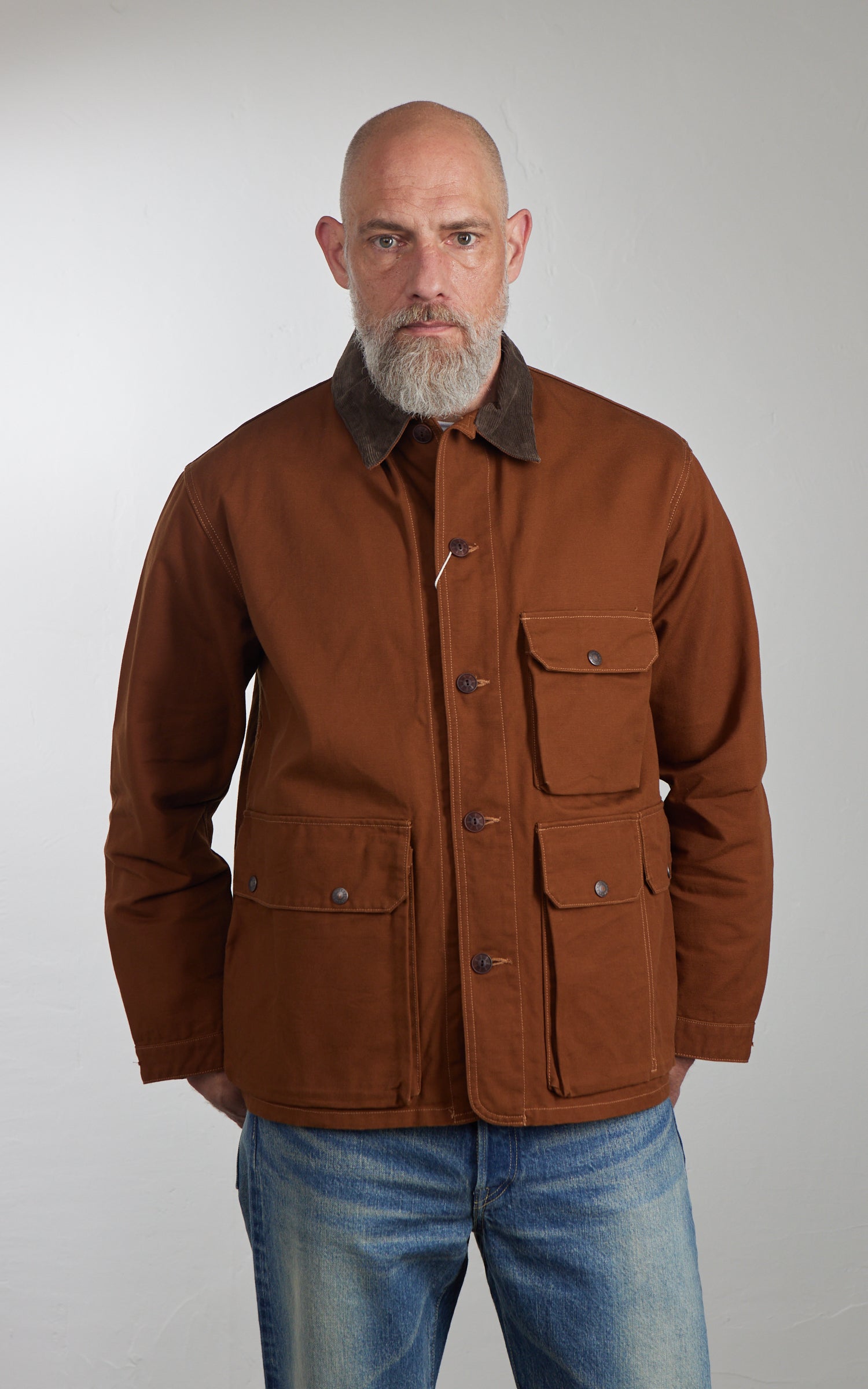 FOB Factory F2458 Cotton Duck Hunting Jacket Brown