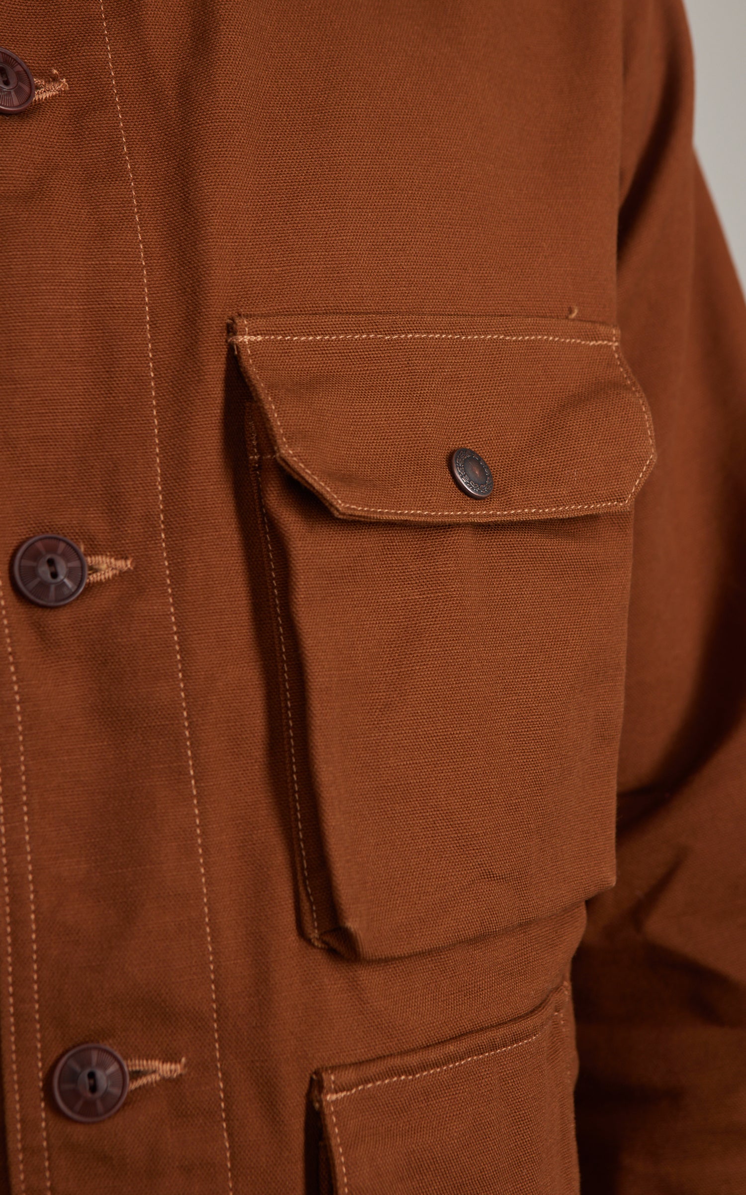 FOB Factory F2458 Cotton Duck Hunting Jacket Brown