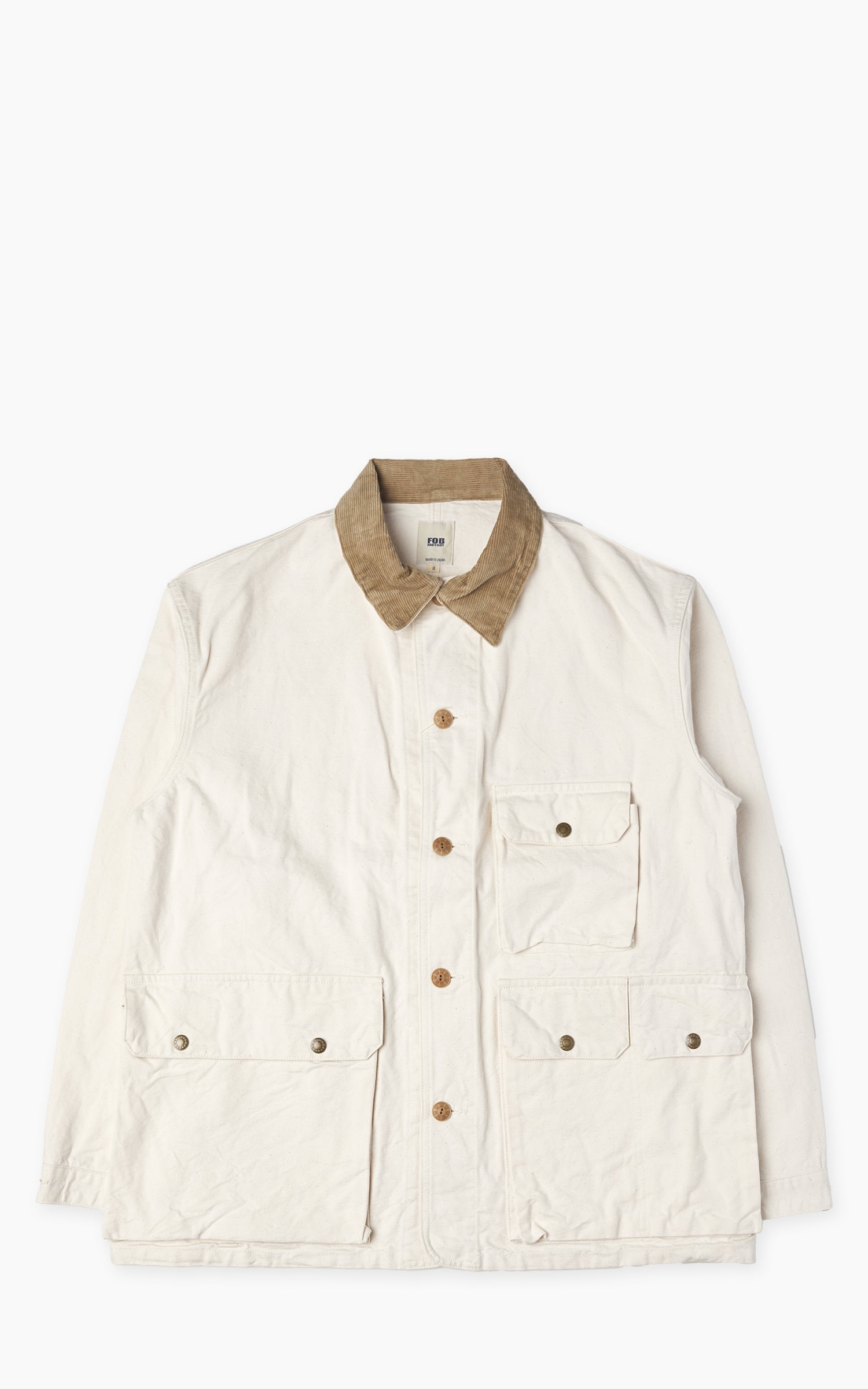 FOB Factory F2458 Cotton Duck Hunting Jacket Ecru