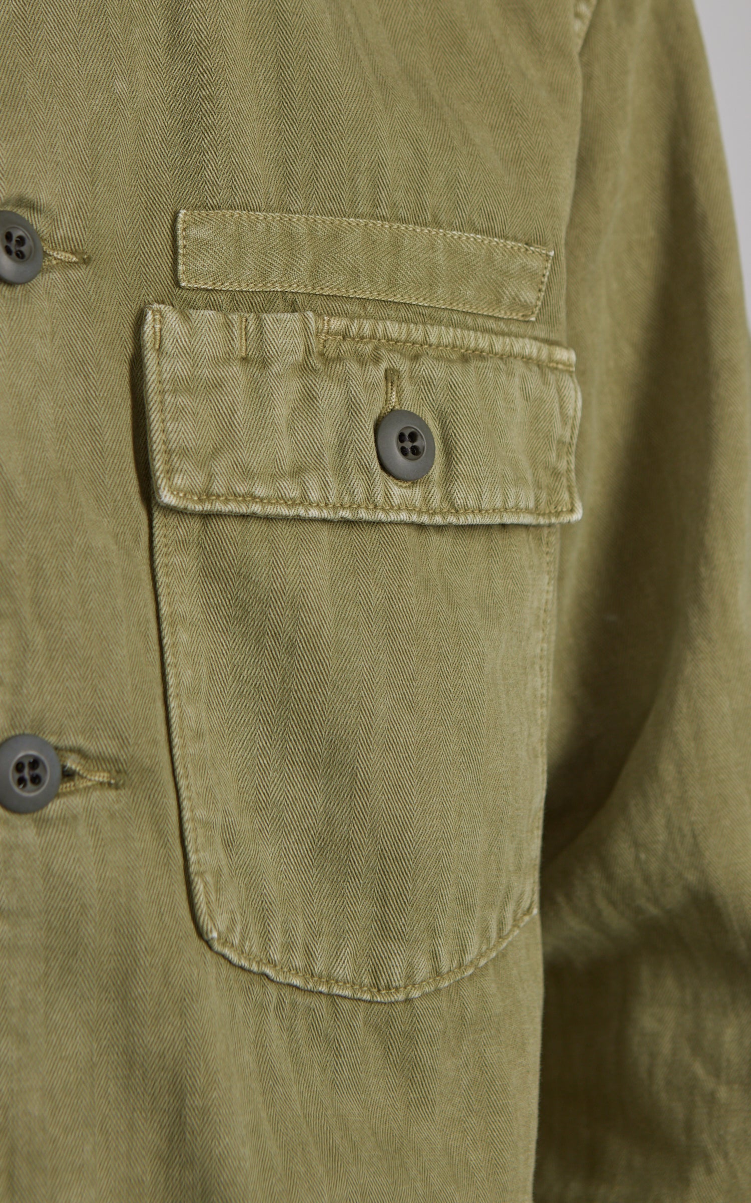 FOB Factory F2461 Herringbone Fatigue Jacket Olive