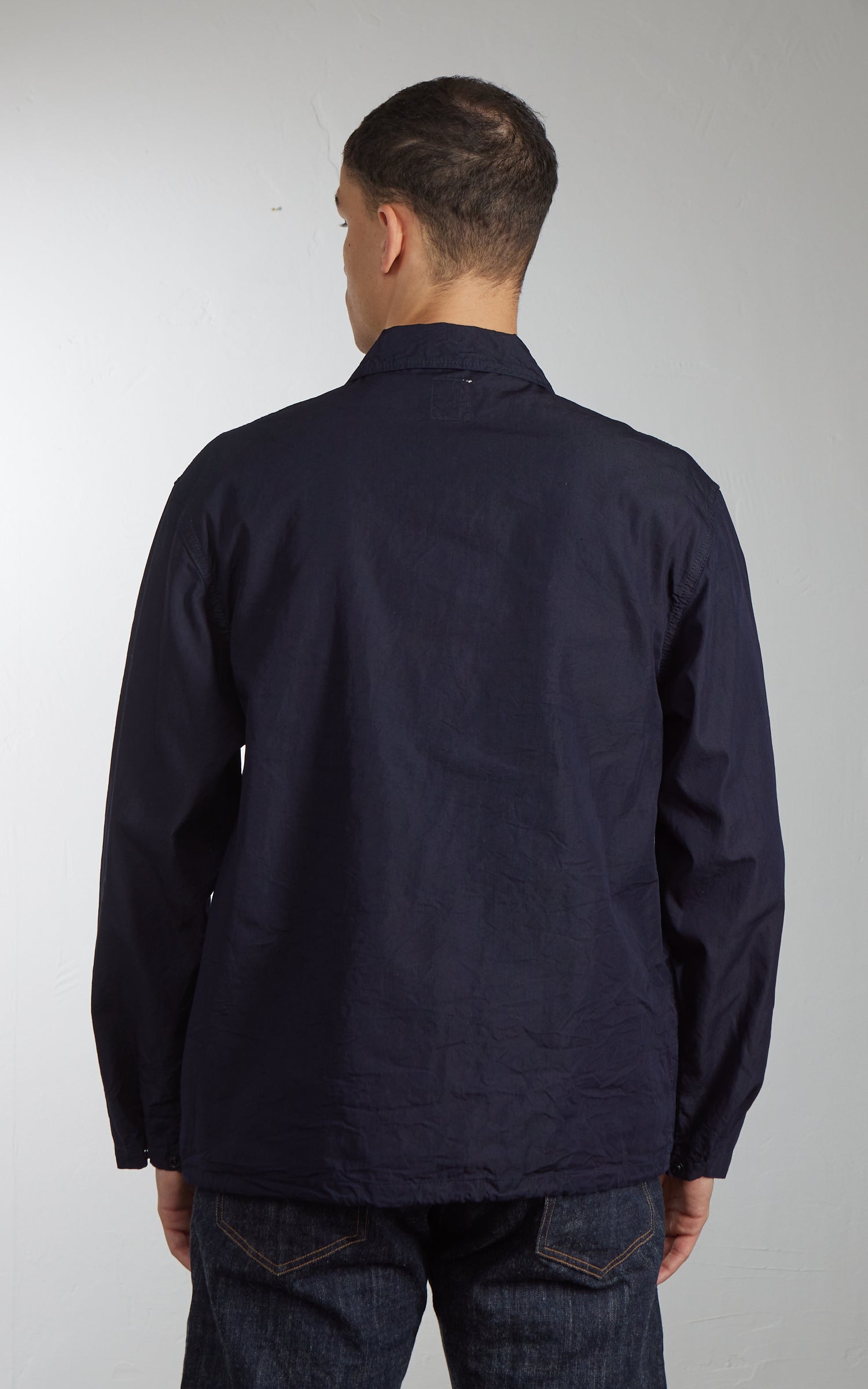 FOB Factory F2462 ID Nylon Coach Jacket Indigo