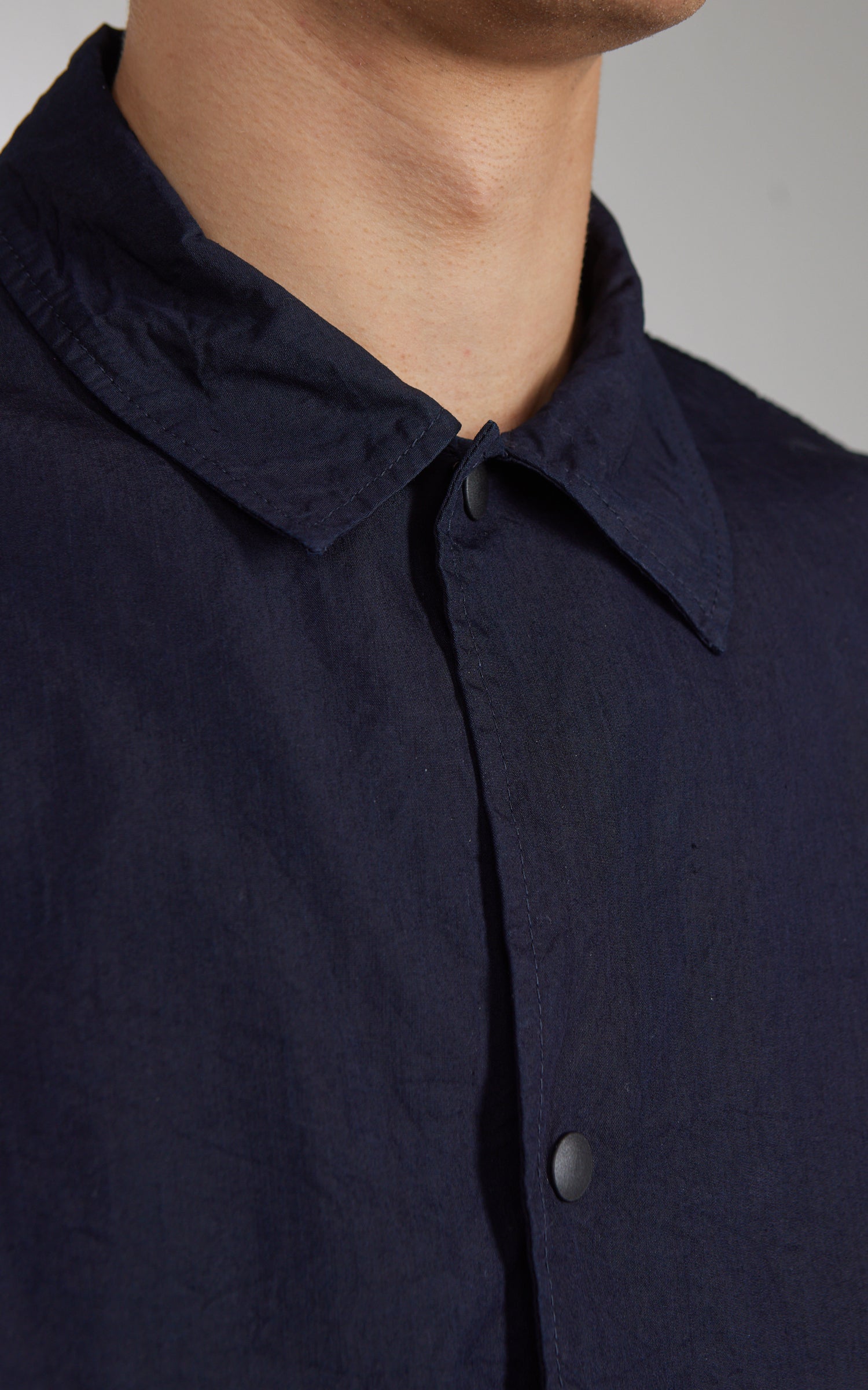 FOB Factory F2462 ID Nylon Coach Jacket Indigo