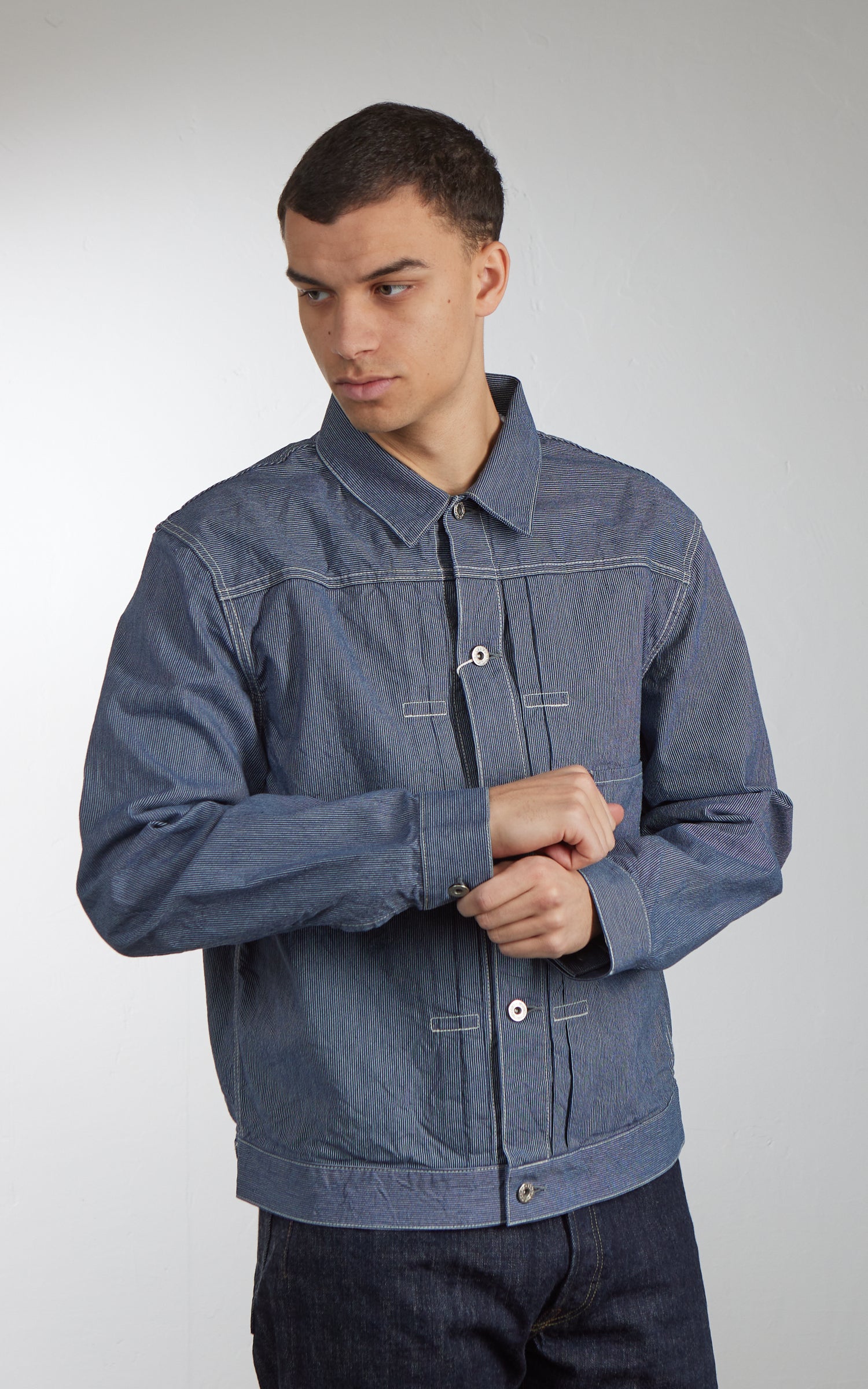 FOB Factory F2463 Type 1 Hickory Work Jacket Navy