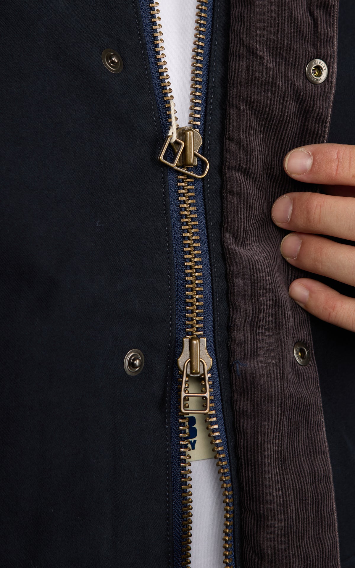 FOB Factory F2361 Moleskin Riding Jacket Navy