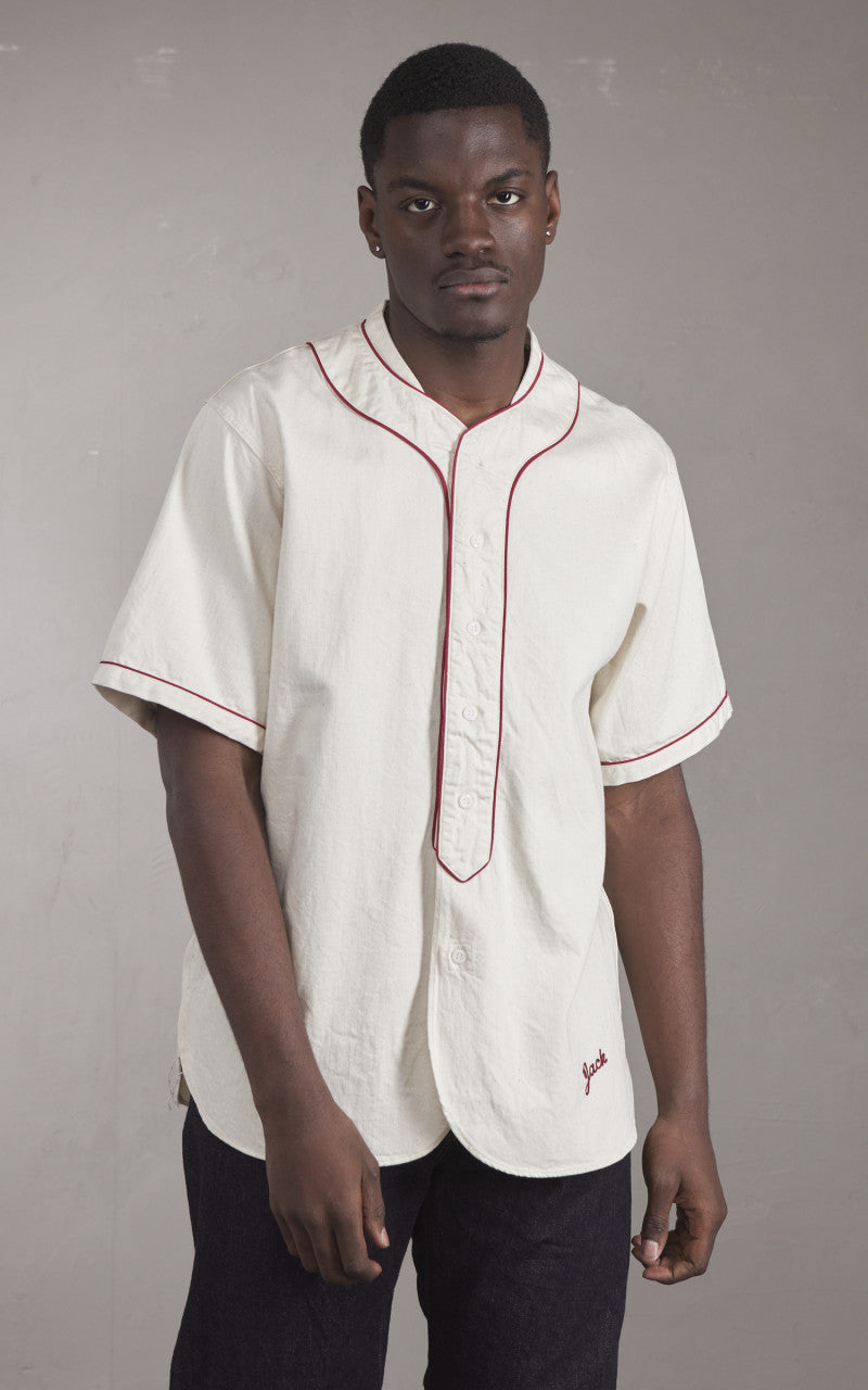 FOB Factory F3490 Baseball Shirt Ecru