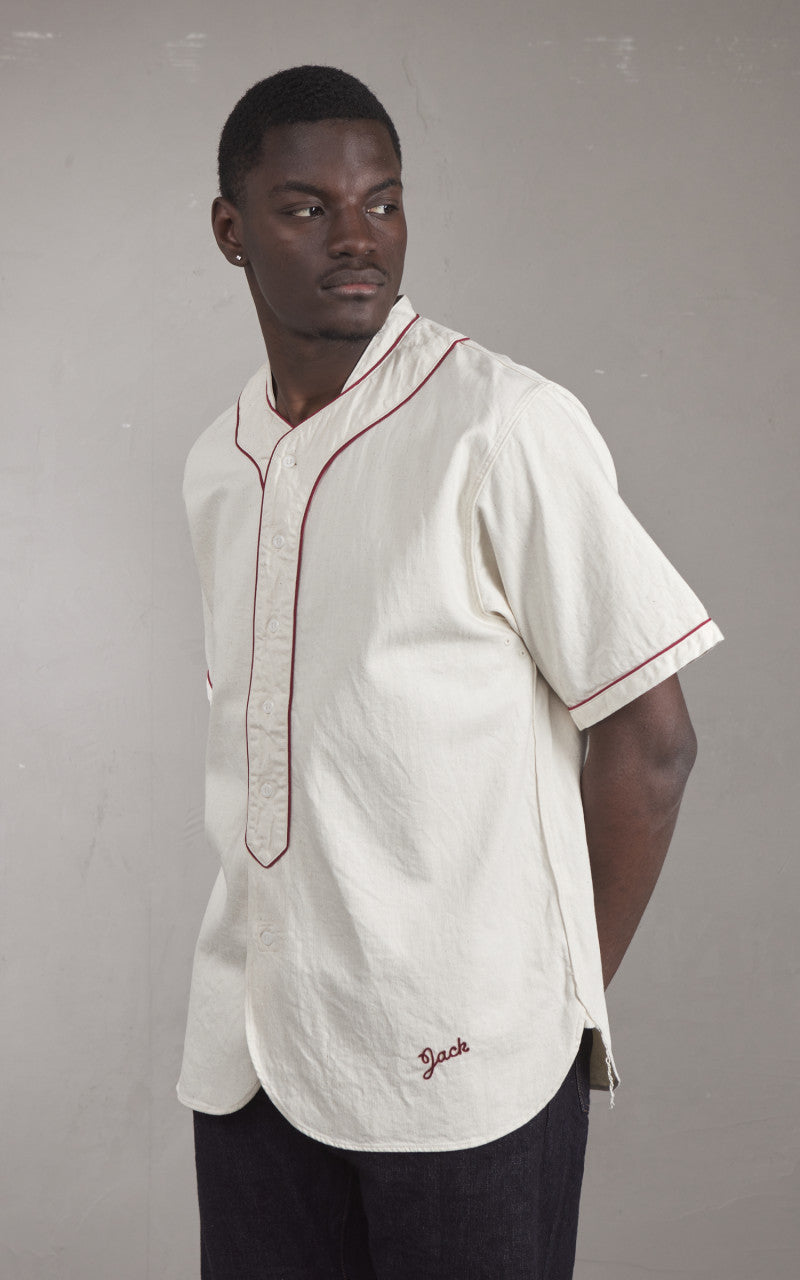 FOB Factory F3490 Baseball Shirt Ecru
