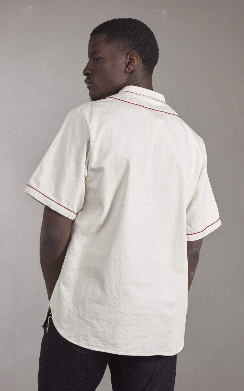 FOB Factory F3490 Baseball Shirt Ecru