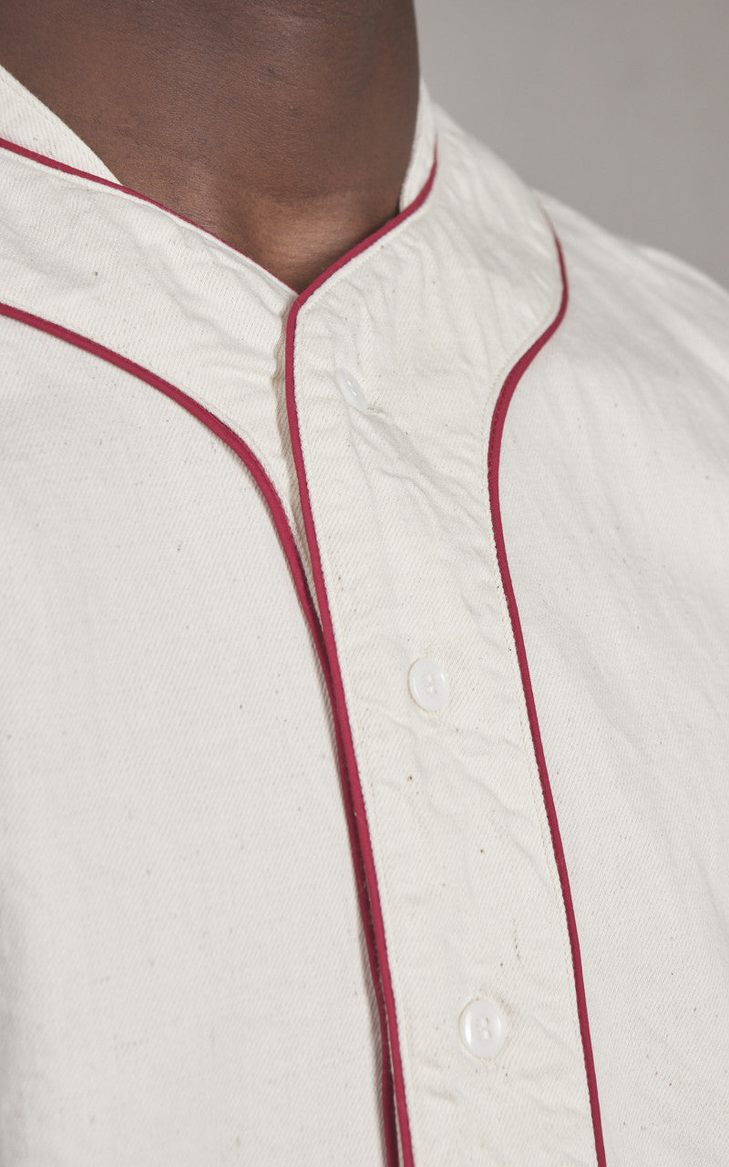 FOB Factory F3490 Baseball Shirt Ecru