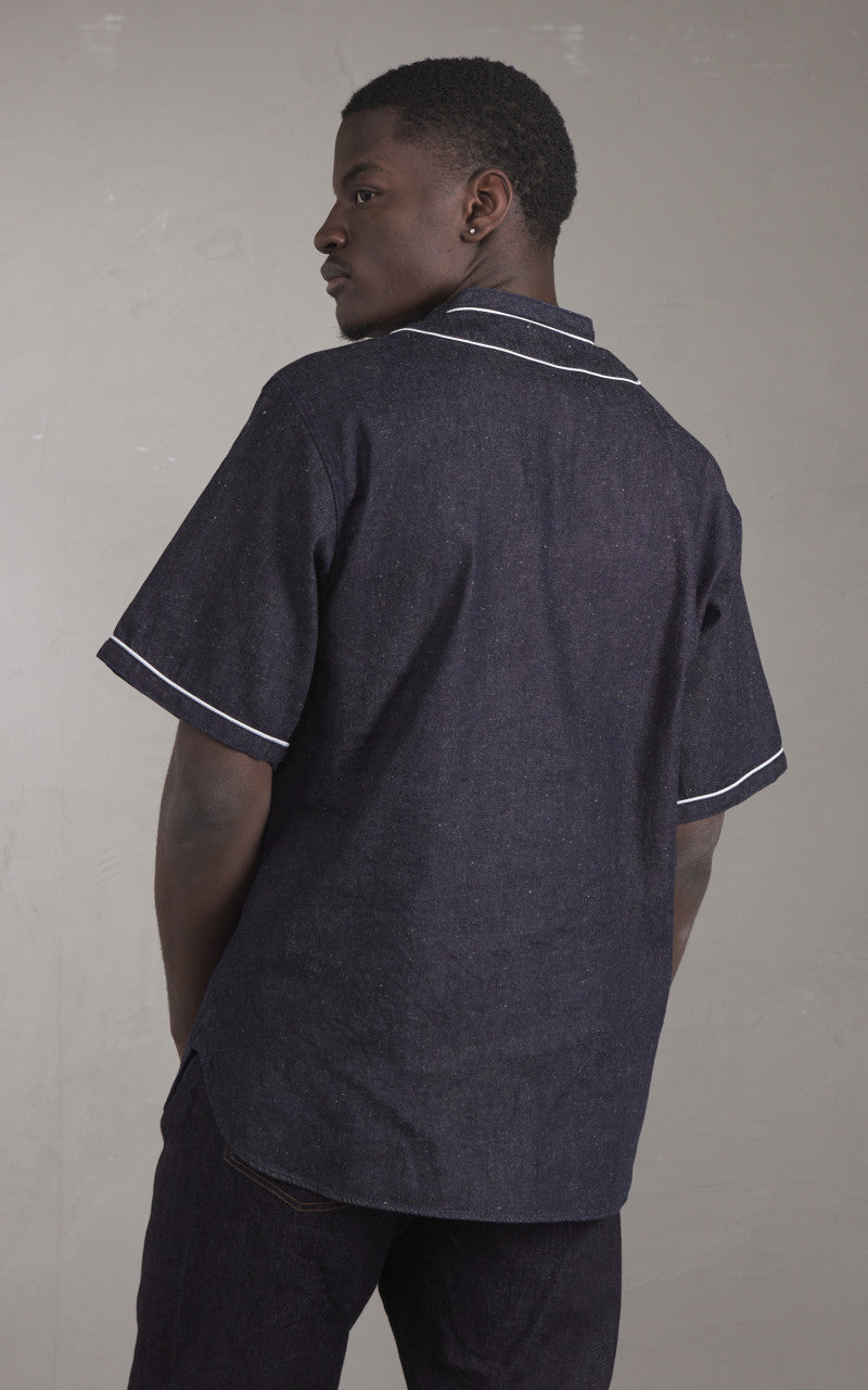 FOB Factory F3490 Baseball Shirt Indigo