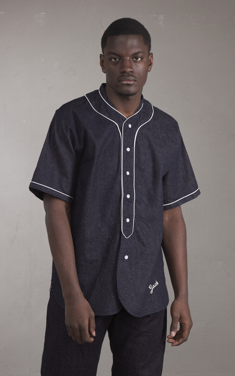 FOB Factory F3490 Baseball Shirt Indigo