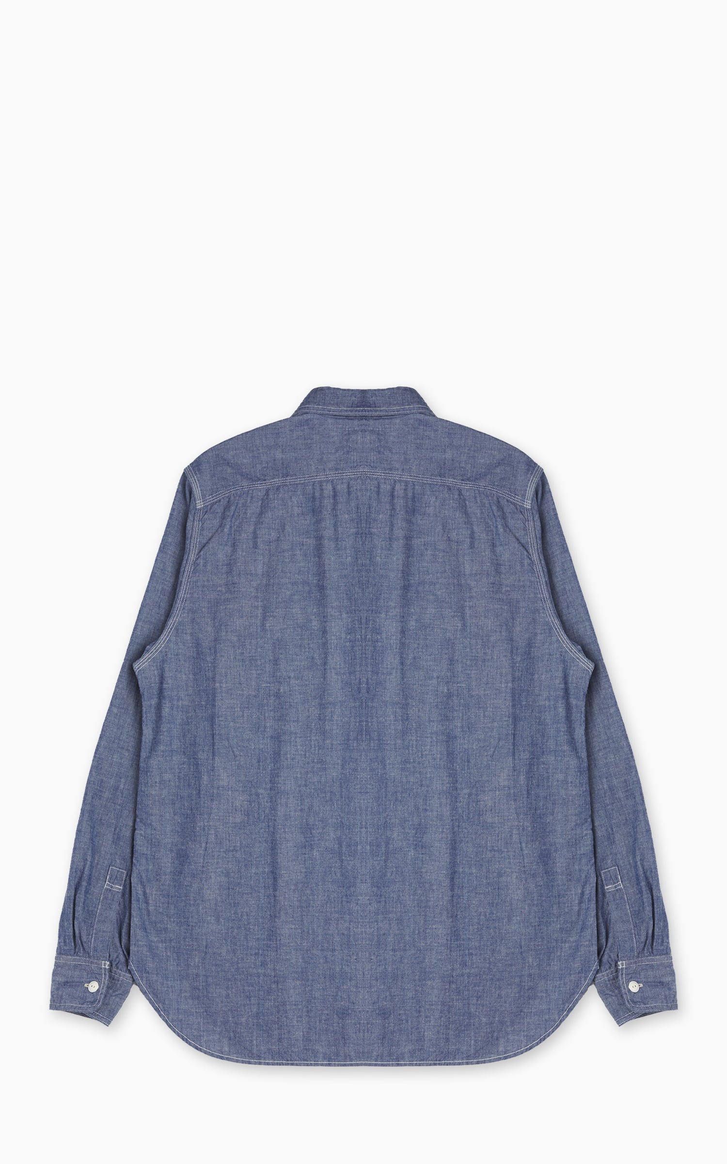 FOB Factory F3494 Selvedge Chambray Work Shirt Blue