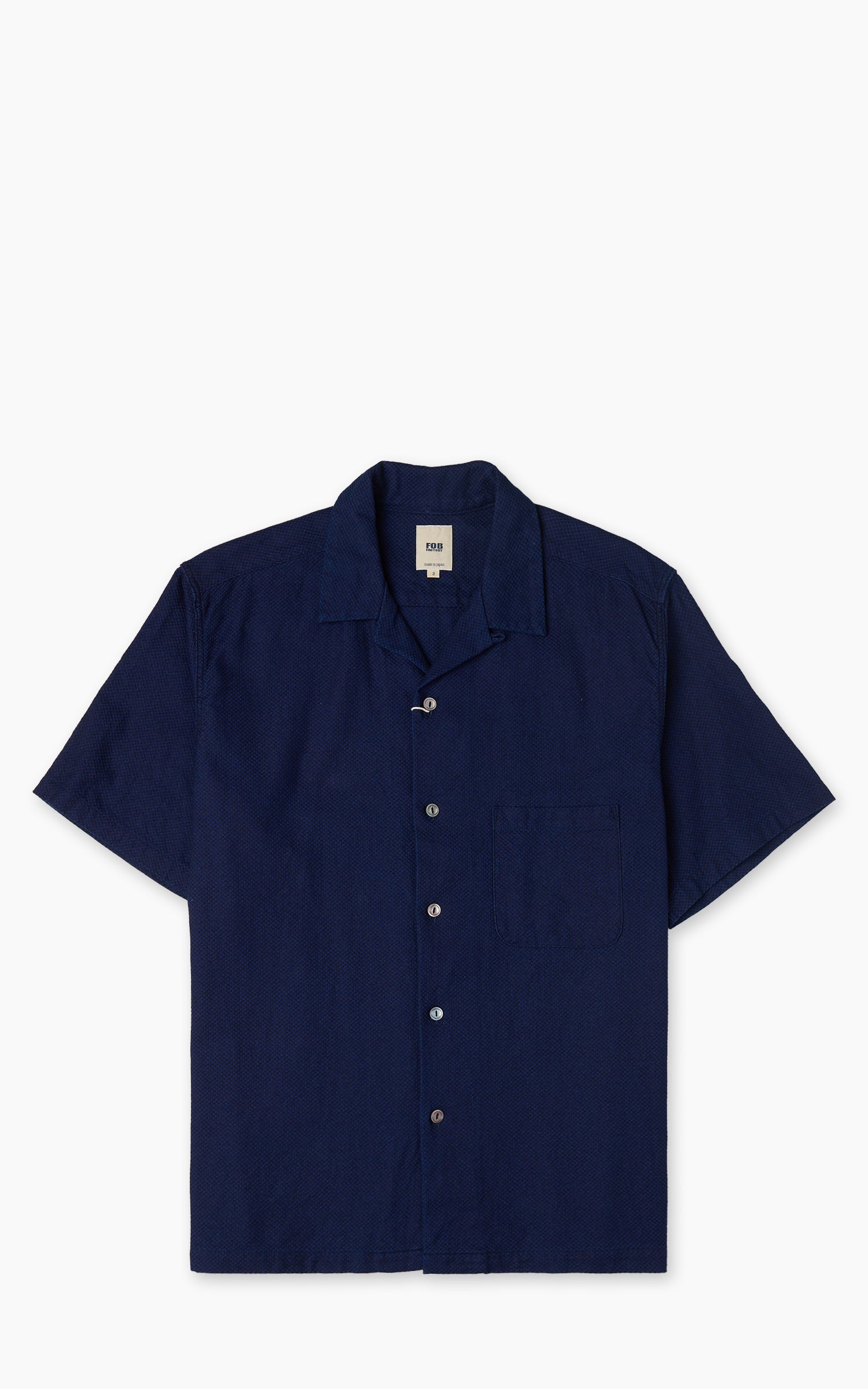 FOB Factory F3500 ID Sashiko Holiday Shirt Indigo