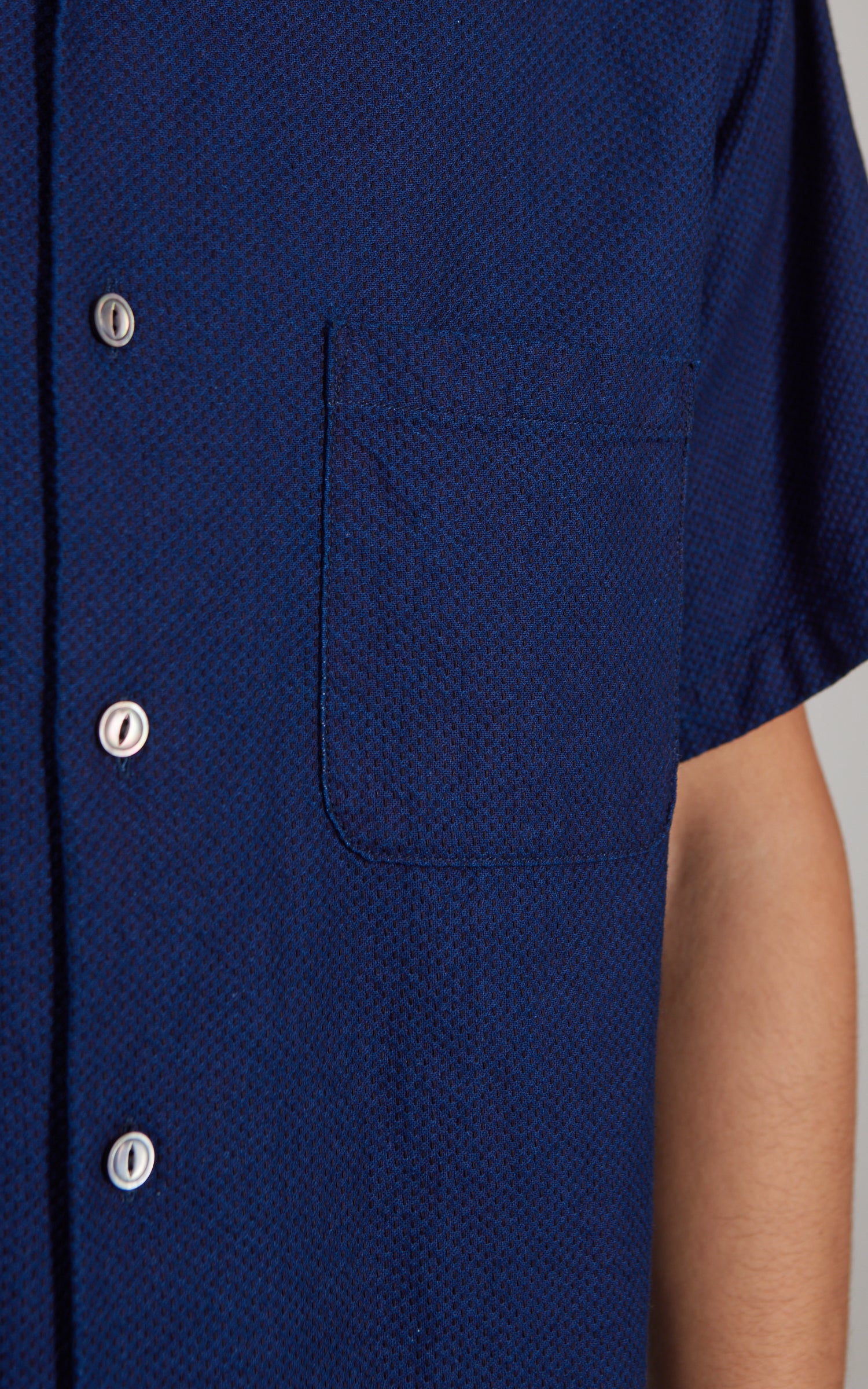 FOB Factory F3500 ID Sashiko Holiday Shirt Indigo