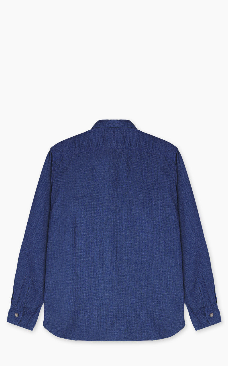 FOB Factory F3507 Indigo Gauze Work Shirt Blue