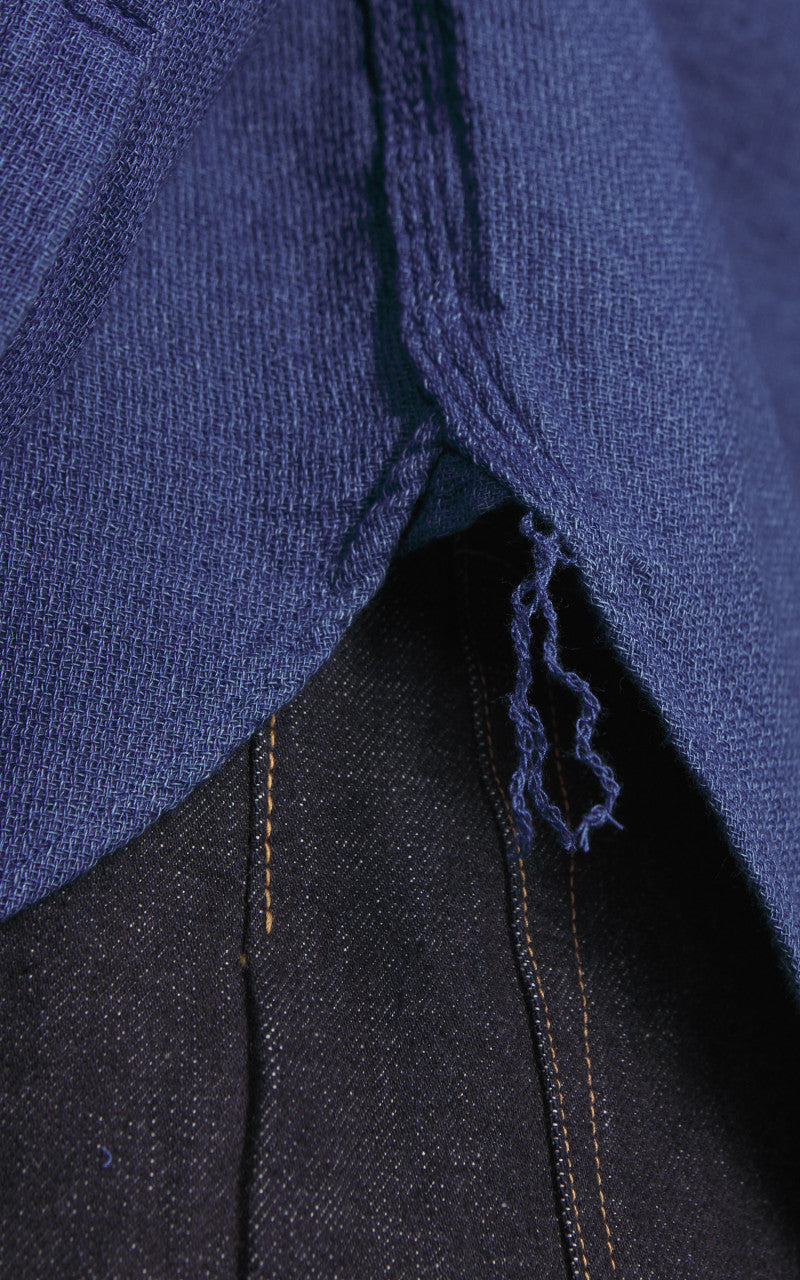 FOB Factory F3507 Indigo Gauze Work Shirt Blue