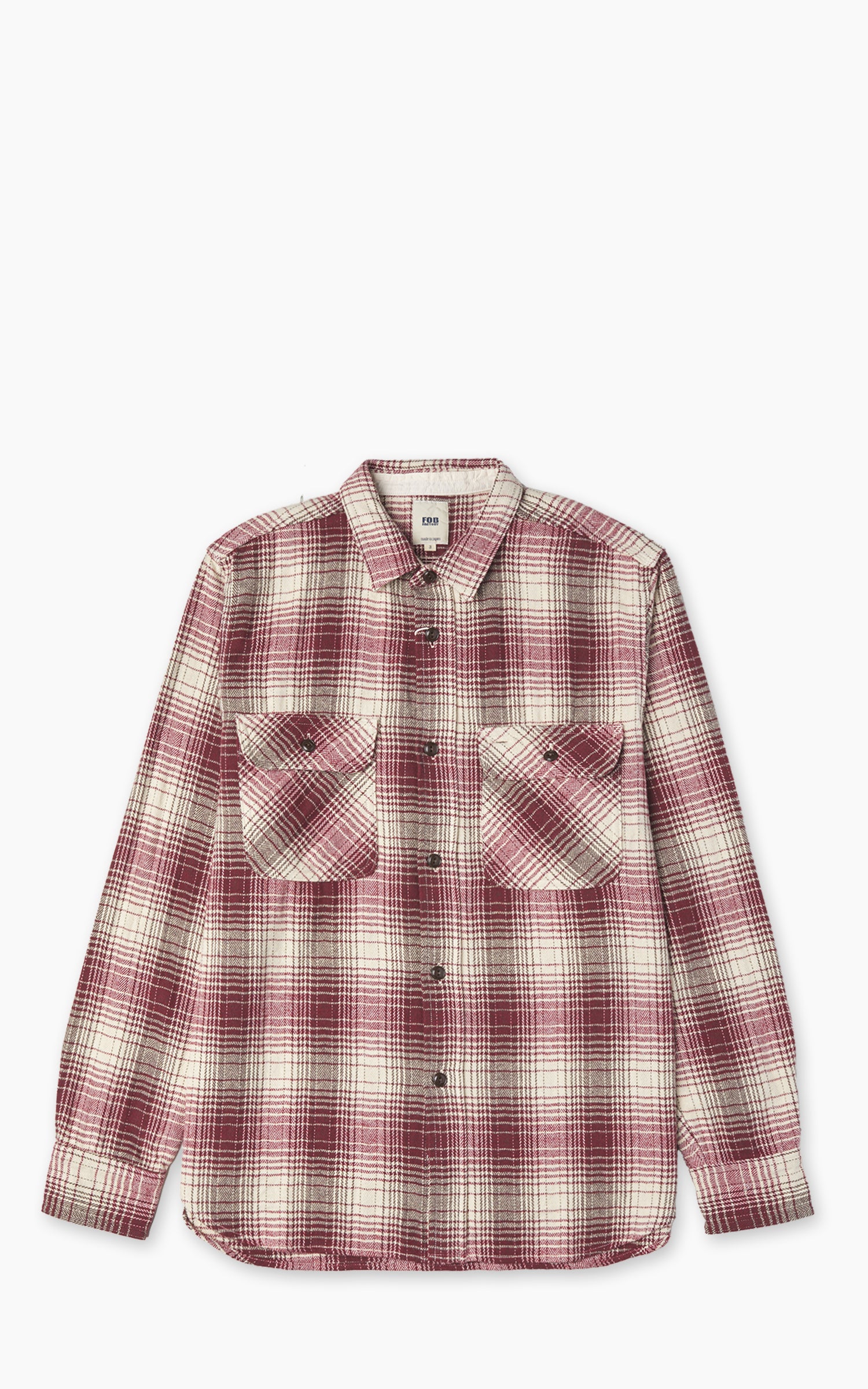 FOB Factory F3510 Heavy Flannel Work Shirt Red
