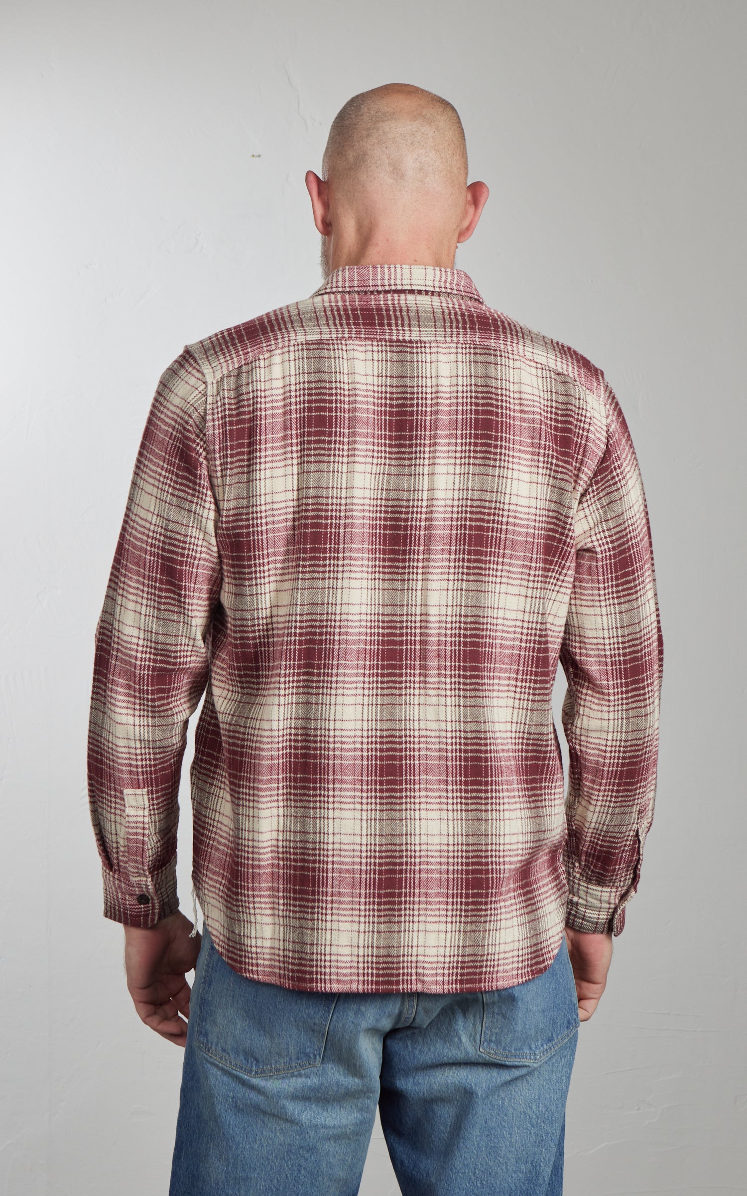 FOB Factory F3510 Heavy Flannel Work Shirt Red