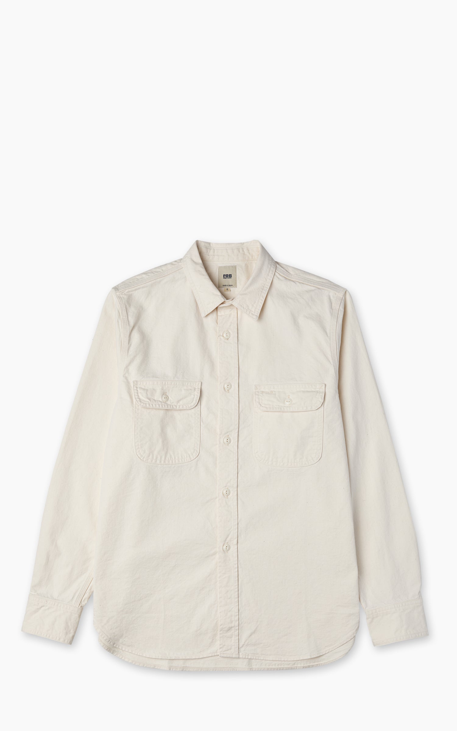 FOB FACTORY モールスキン　サイズ3 ホワイト FOB Factory F3513 Work Shirt Ecru