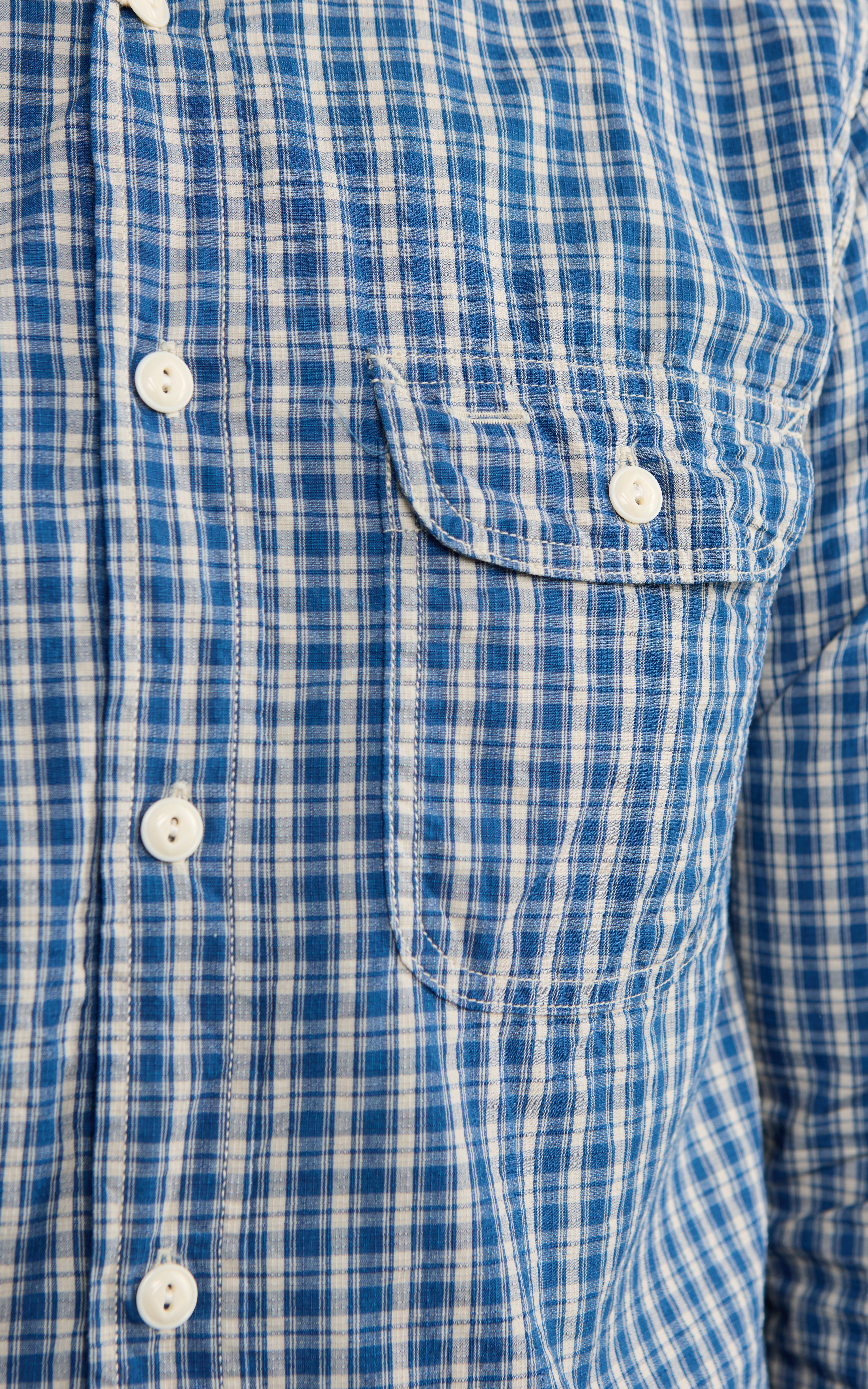 FOB Factory F3516 Work Shirt Indigo Check
