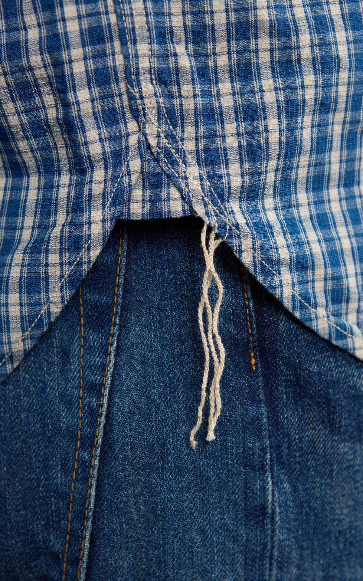 FOB Factory F3516 Work Shirt Indigo Check