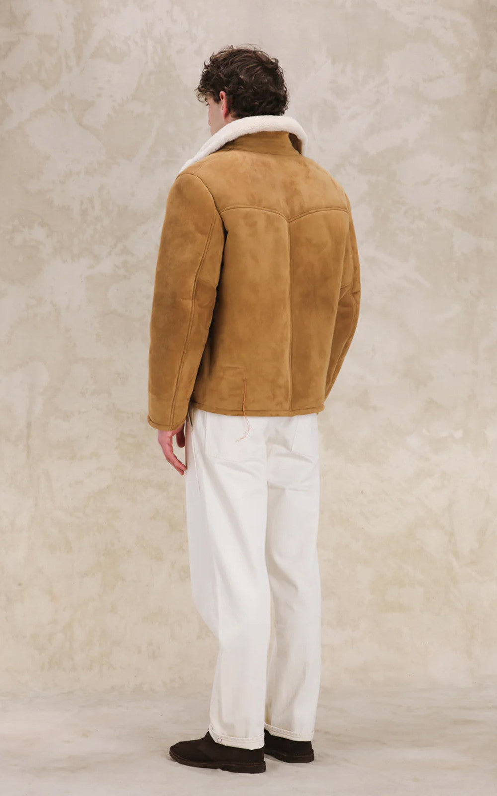 Fortela Quarter Shearling Jacket Camel