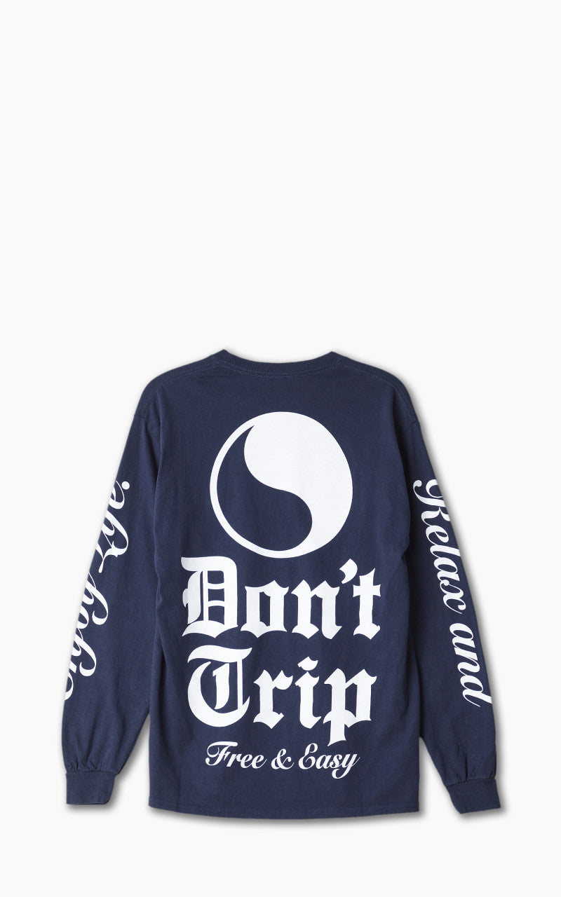 Free & Easy Olde English L/S Tee Navy