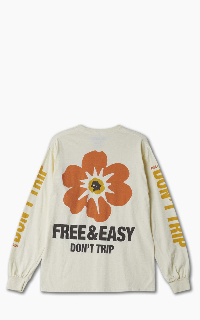 Free & Easy Island Flower L/S Tee Pale Yellow
