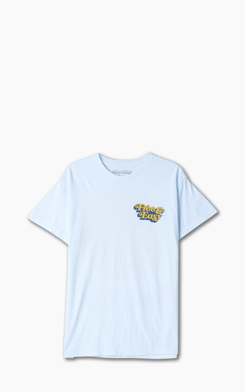 Free & Easy Be Happy LA S/S Tee Blue