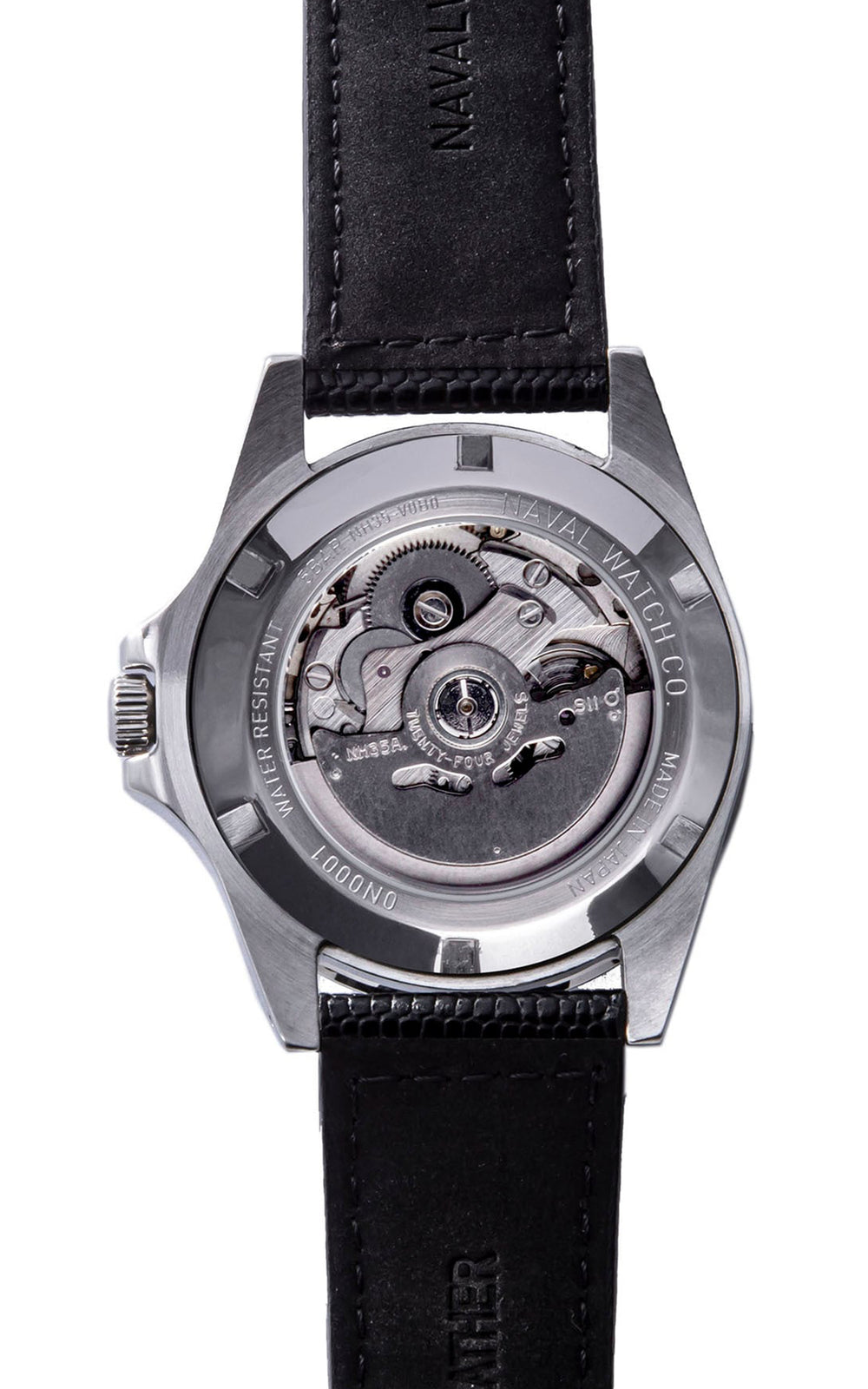 Naval Watch Company by LOWERCASE FRXA002 Black Dial Leather